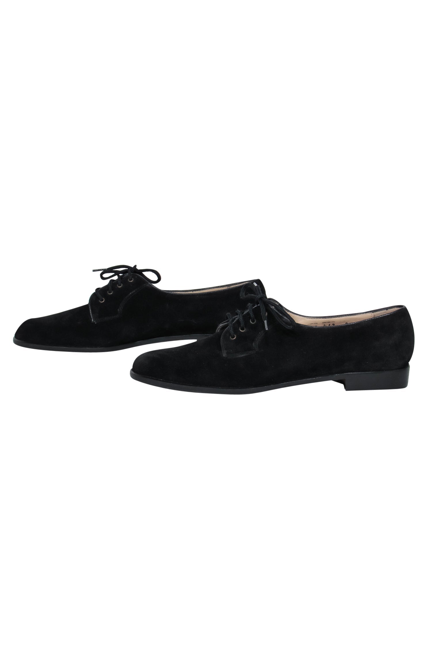 Ferragamo Black Suede Lace-Up Loafers - Size 8.5: A Must-Have for Professional Women!