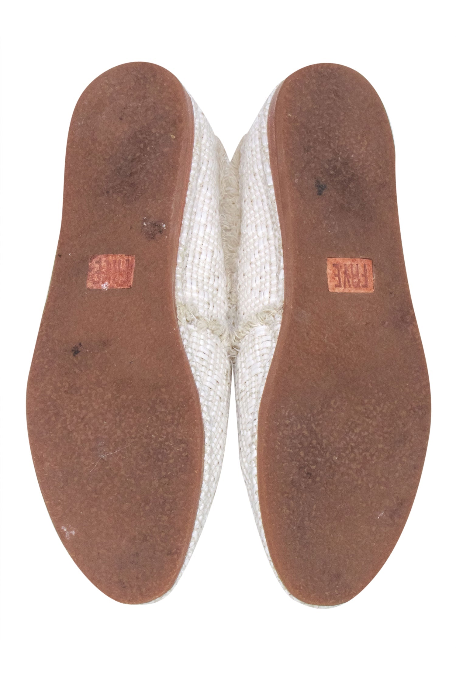 Frye Ivory Woven Fringe Trim Flats - Size 7: Summer's Must-Have!