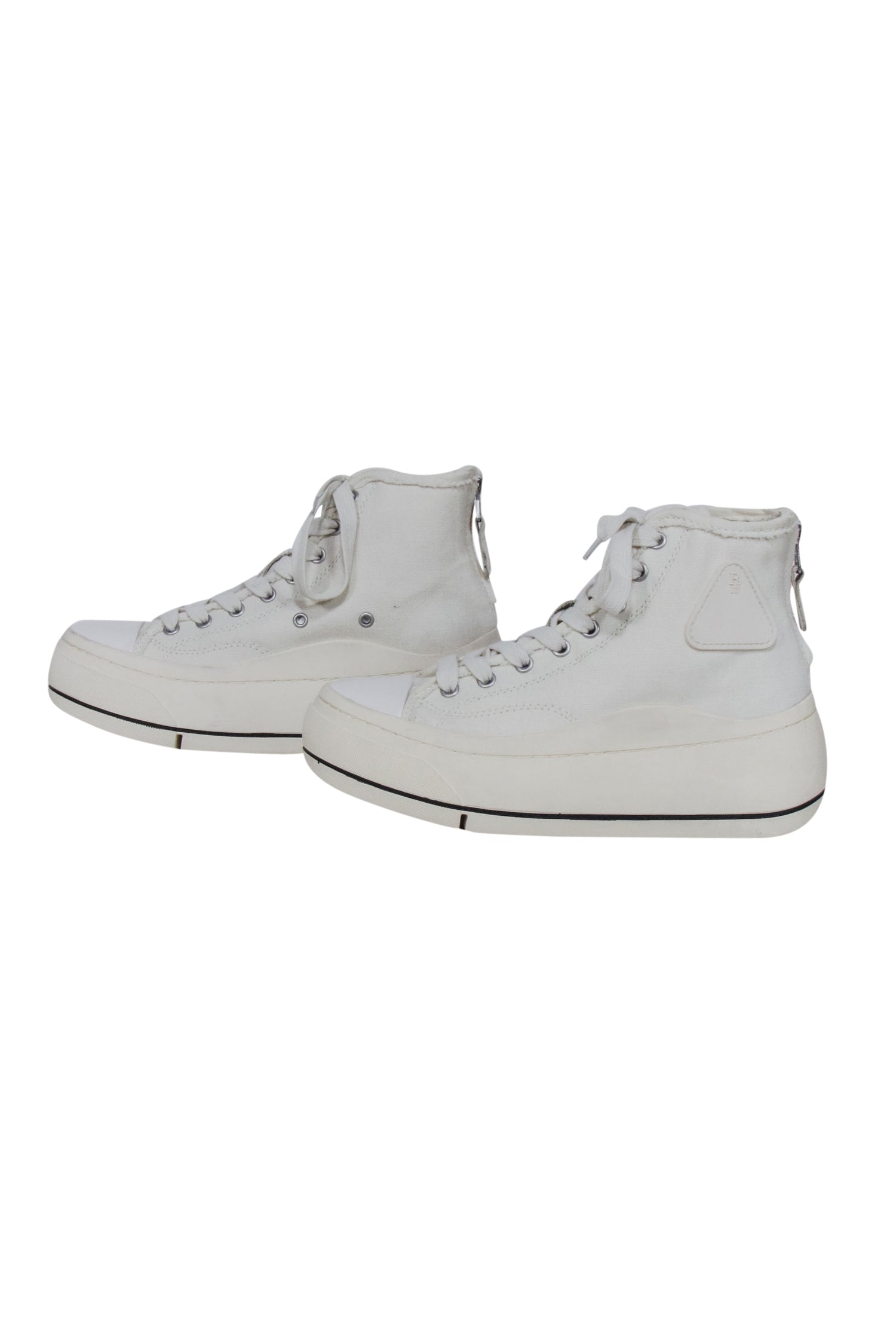 R13 Ivory 'Kurt' High-Top Sneakers - Size 8: Your Trendy Weekend Essential