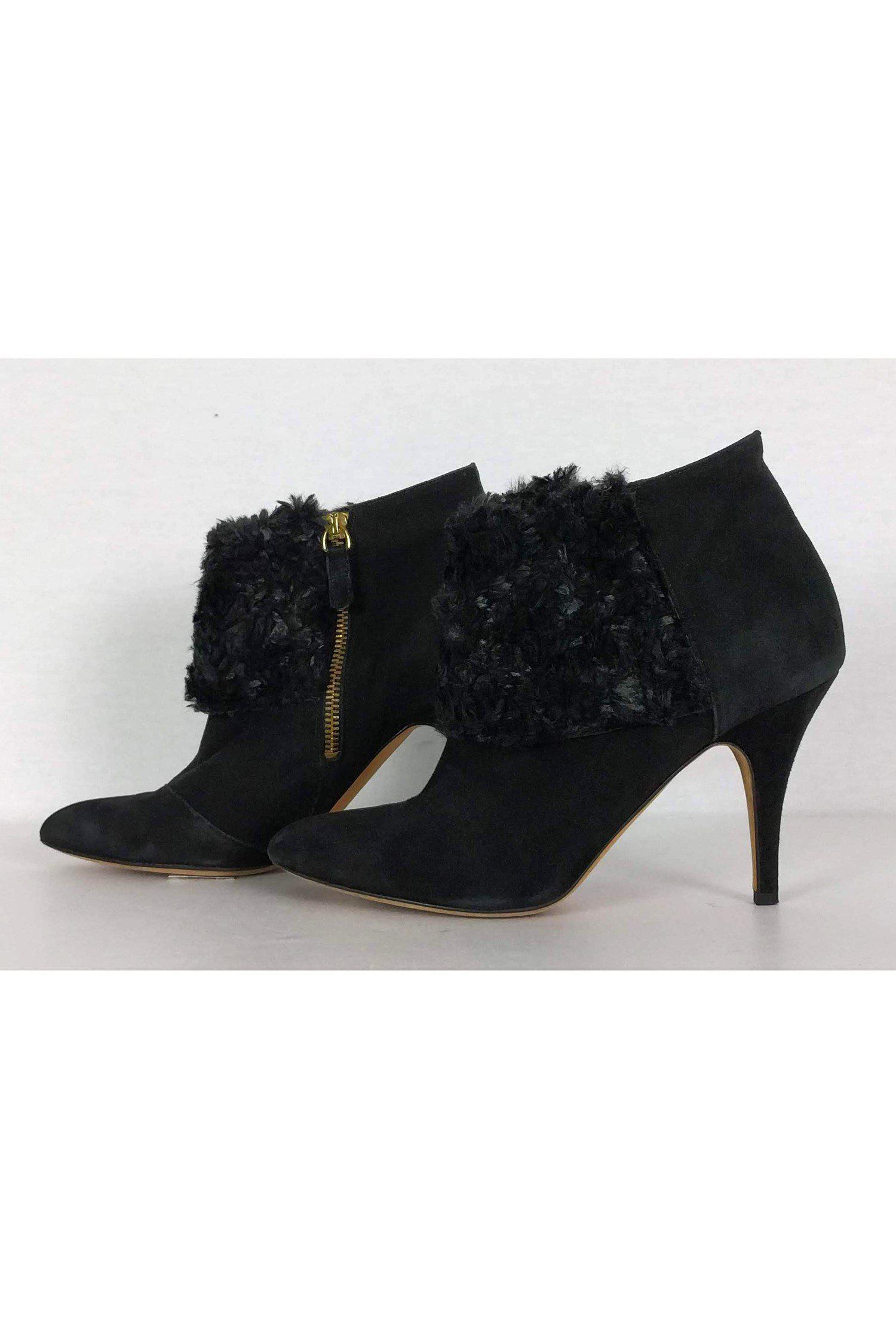 Bettye Muller's Stunning Black Suede Ankle Booties - Size 9