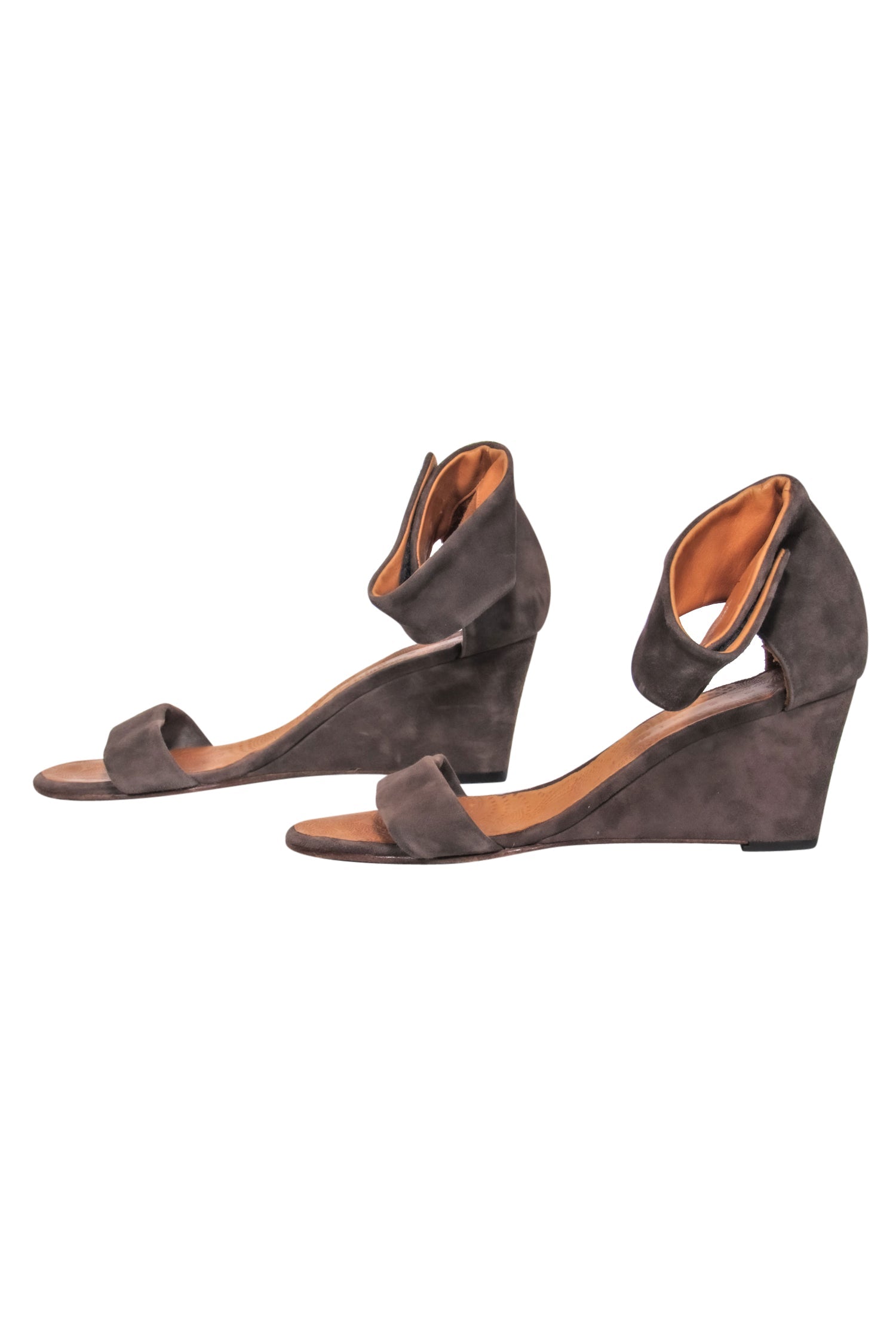 Chie Mihara Olive Green Suede Anklestrap Wedges - Size 9, Summertime Must-Have