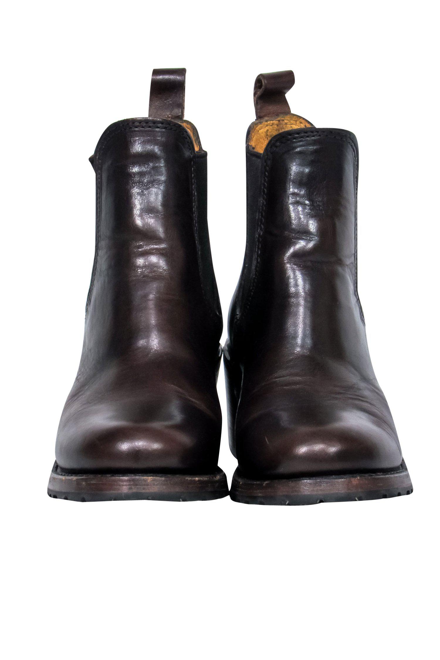 Frye's Gorgeous Brown Leather Block Heel Ankle Booties - Size 7
