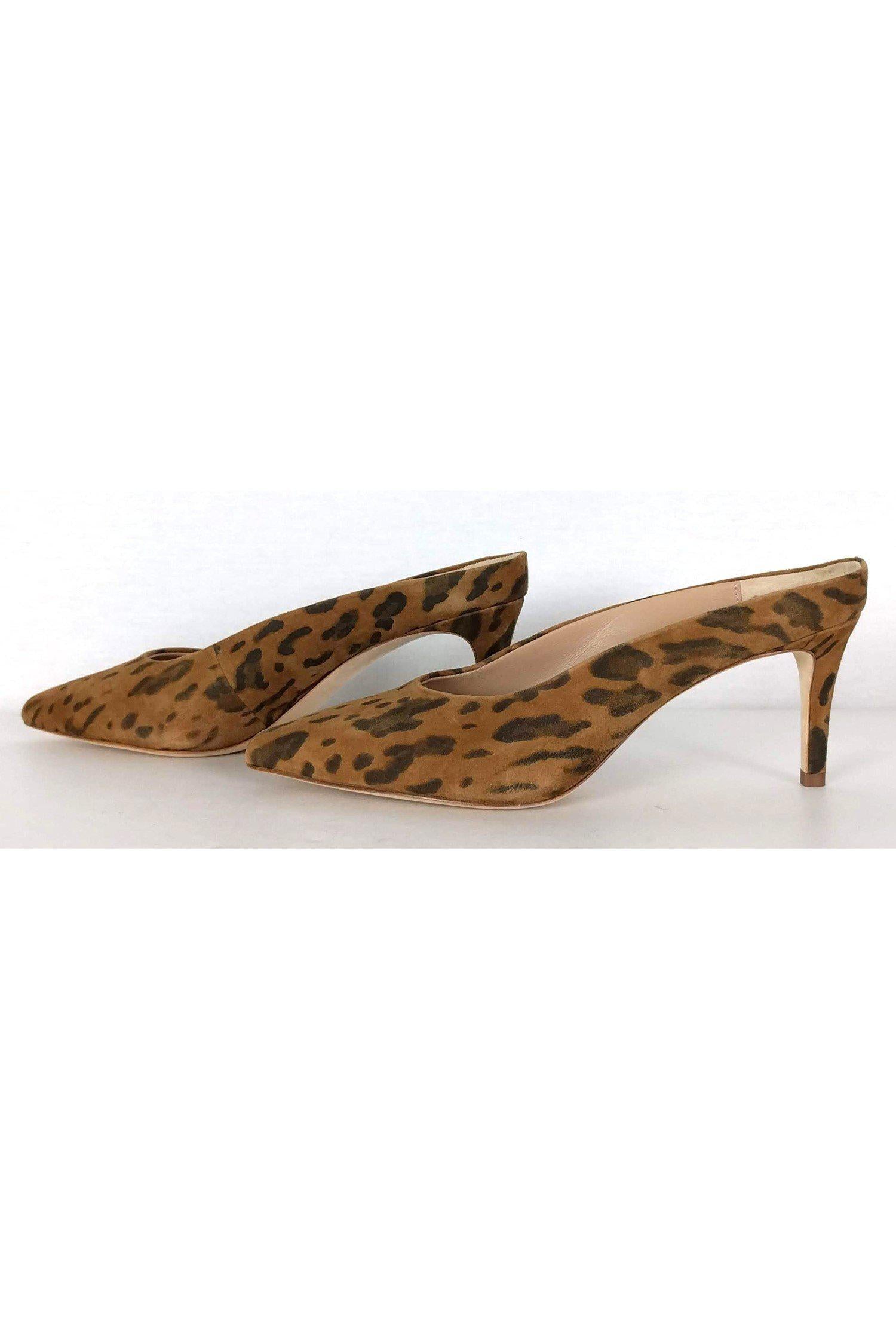 Pour La Victoire - Stunning Animal Print Pointed Mules in Size 9