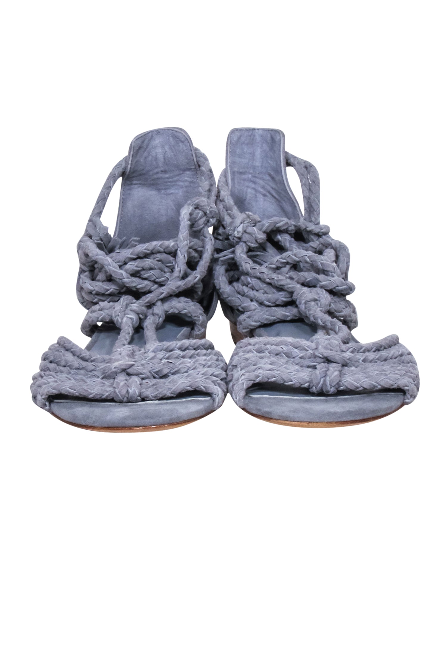 Joie - Stylish Blue Suede Gladiator Wrap - Around Sandals, Size 7.5