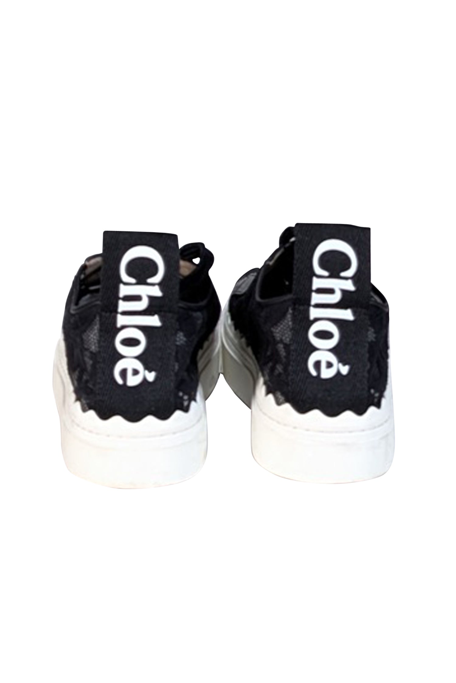 Chloe Black Lace-Up Sneakers - Size 8: Flirty and Stylish!