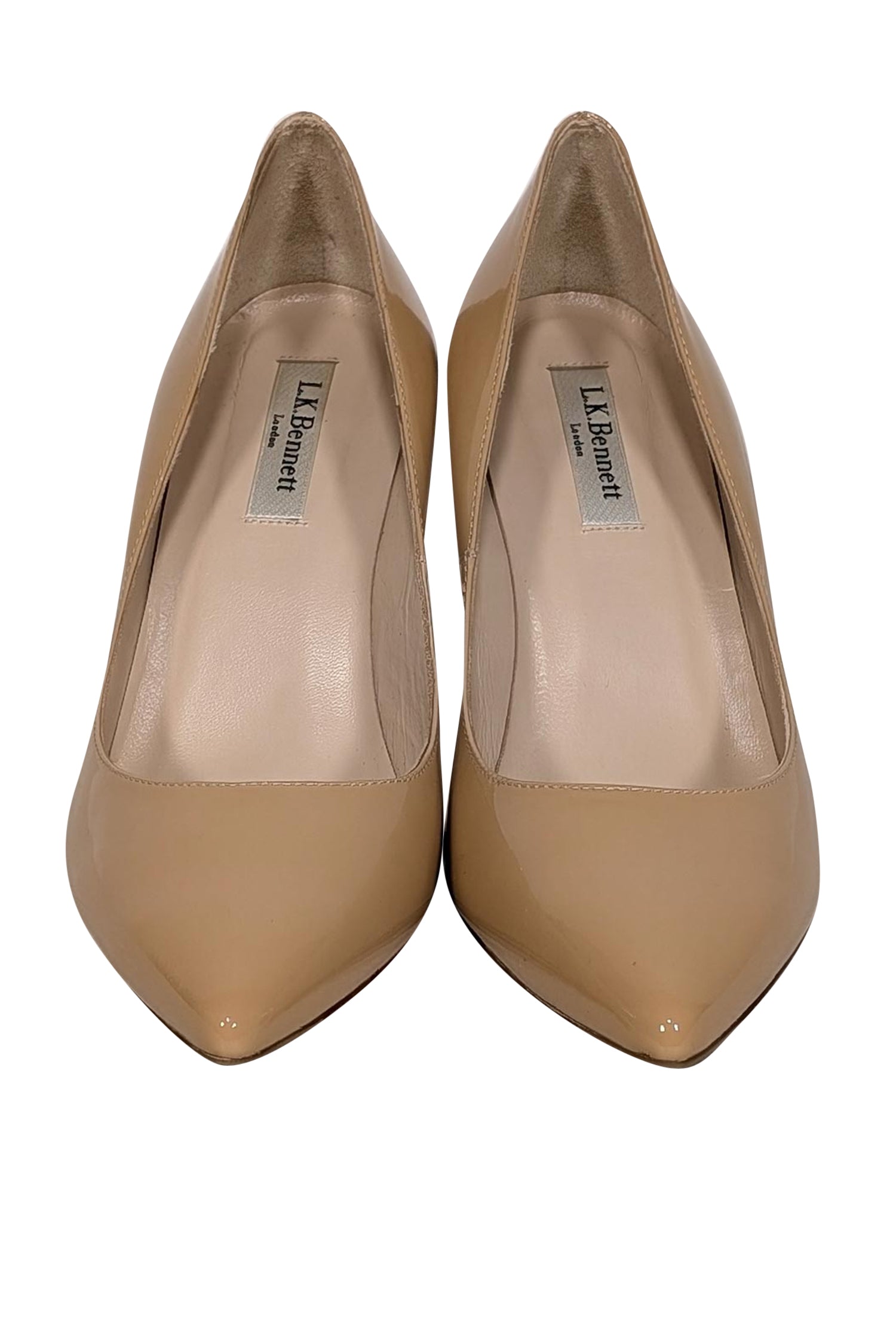 L.K. Bennett Beige Patent Leather Pumps - Size 9.5: Elevate Your Style!