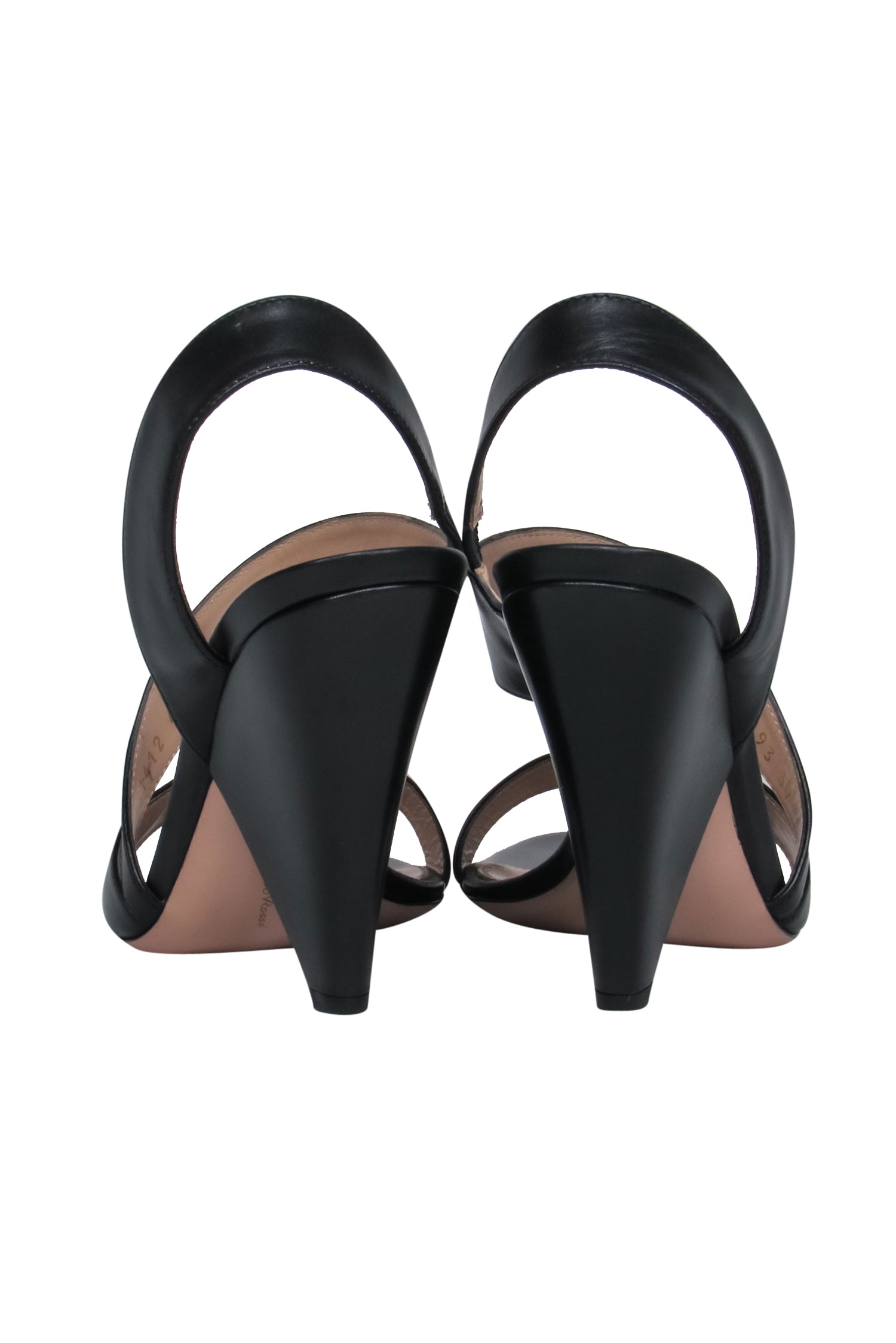 Gianvito Rossi Black Smooth Leather Strappy Heels - Size 7 - Elevate Your Style!