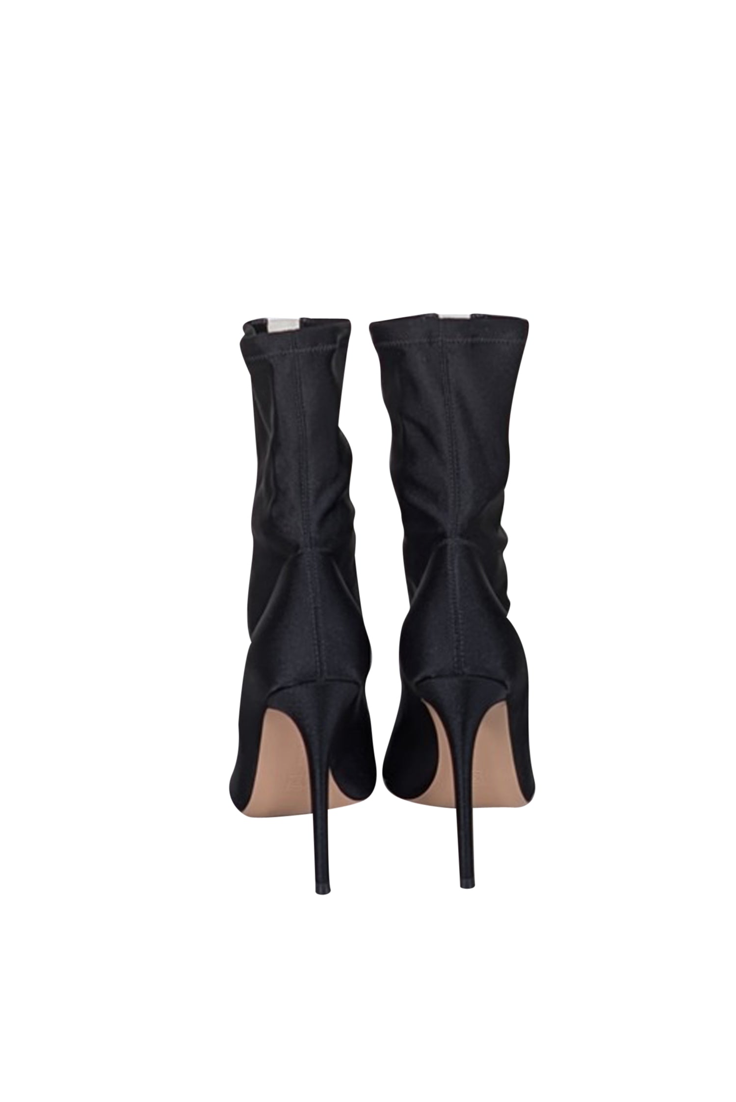 Gianvito Rossi's Alluring Black Stretch Cloth Short Boots - Size 8.5