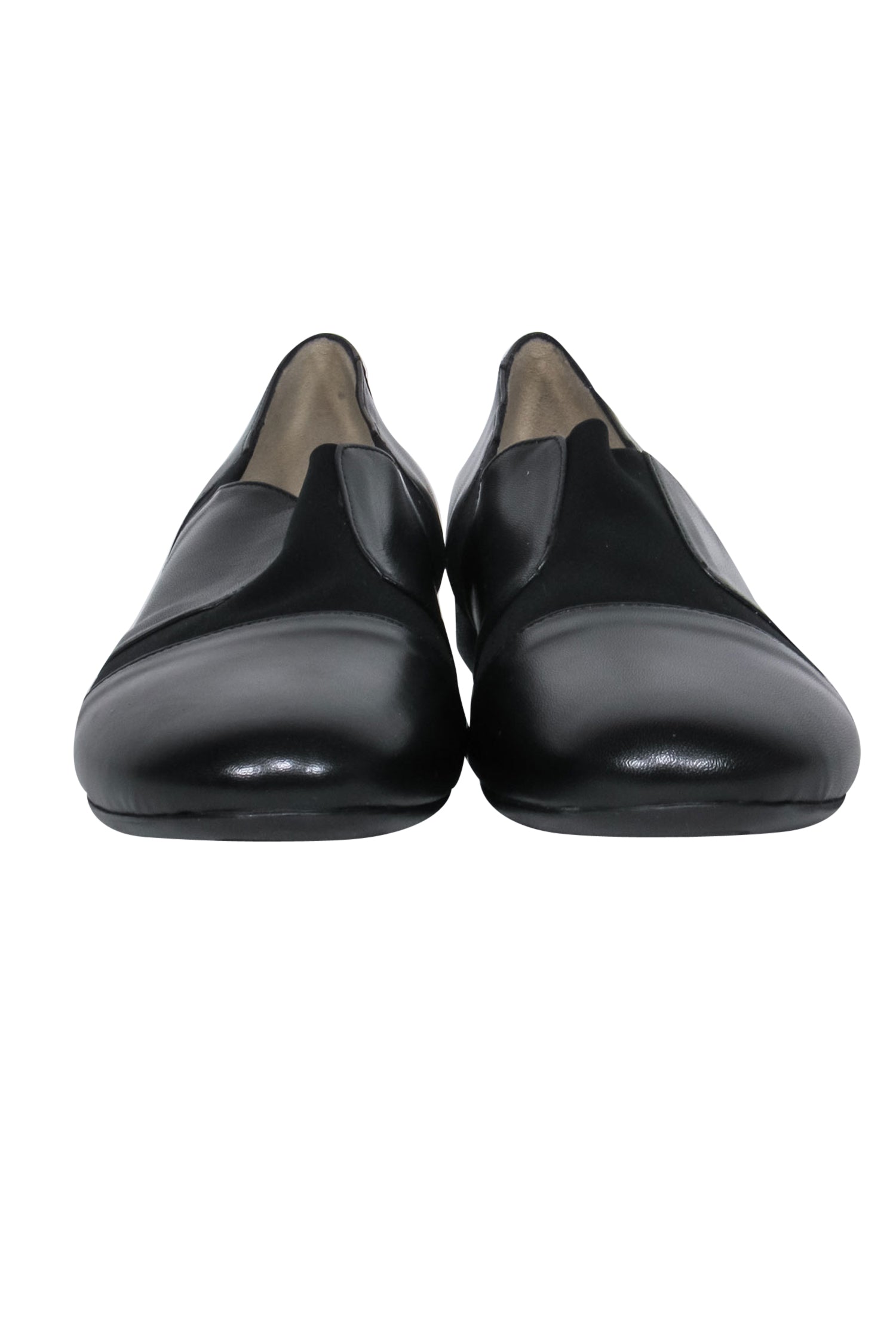 Taryn Rose Sakia Nappa Loafers - Black Leather & Fabric, Size 10