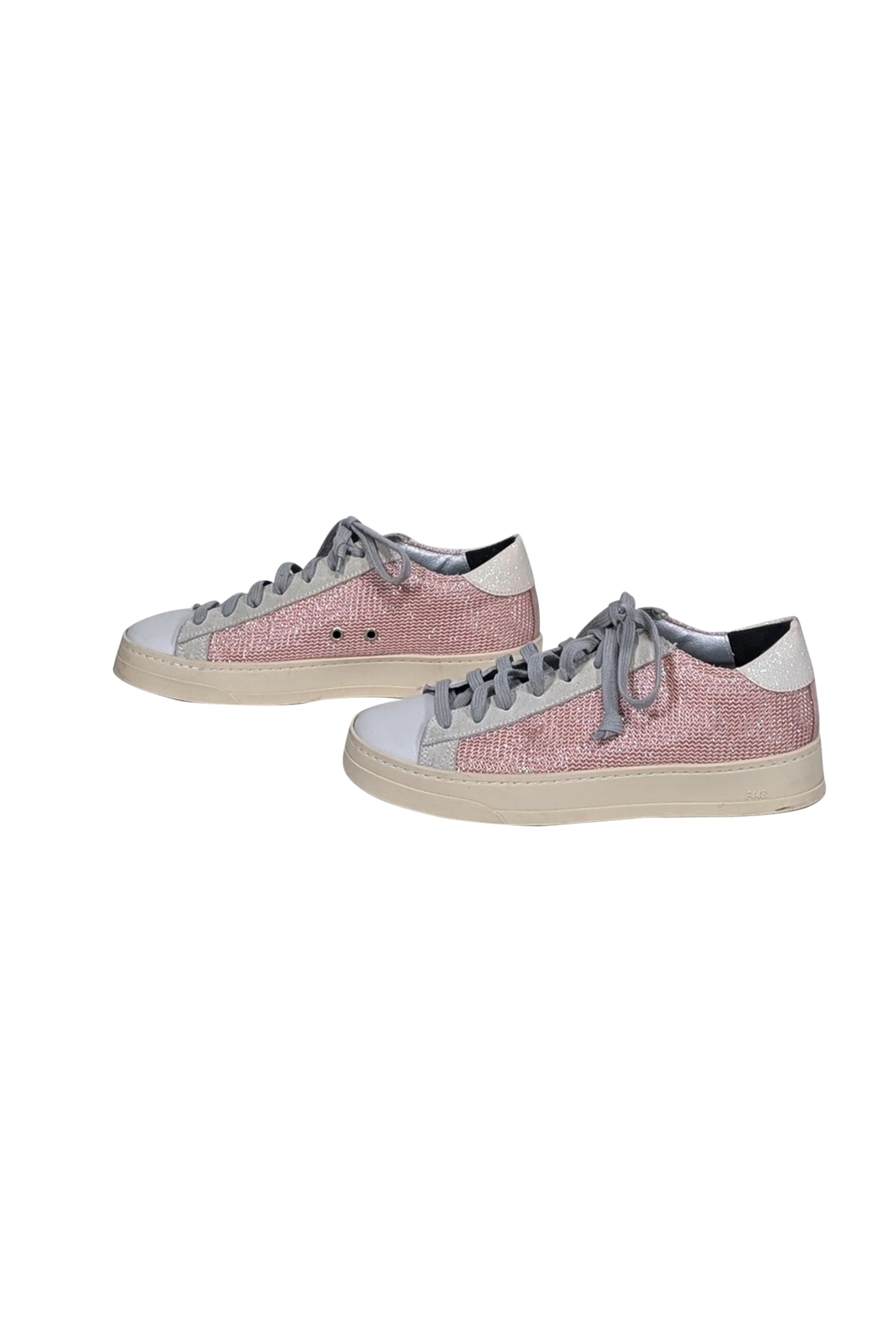 P448 Pink Knit Sneakers with White Trims - Size 8 - Irresistible Fashion!