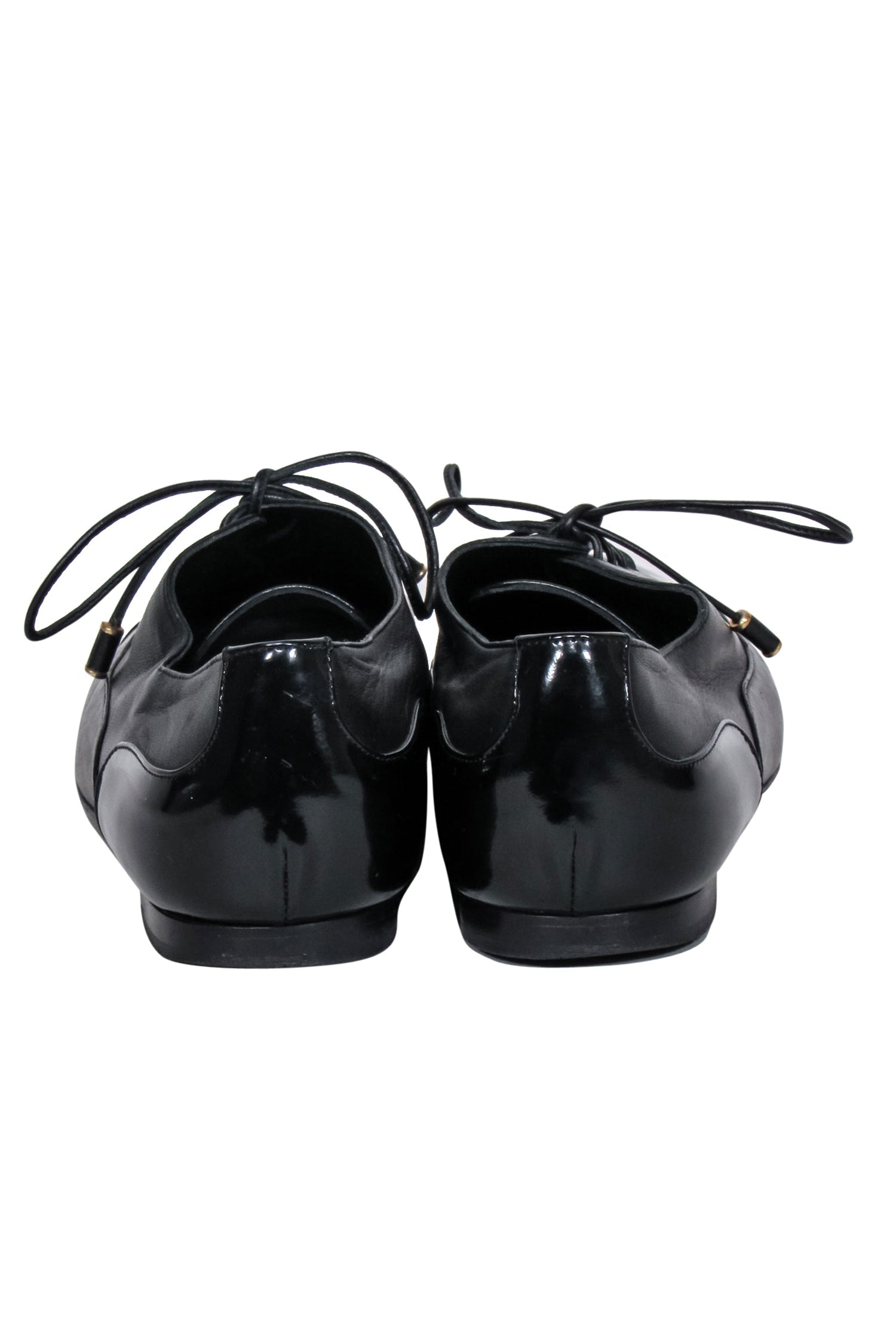 Moschino Cheap & Chic Black Leather Oxford Shoes - Size 8.5