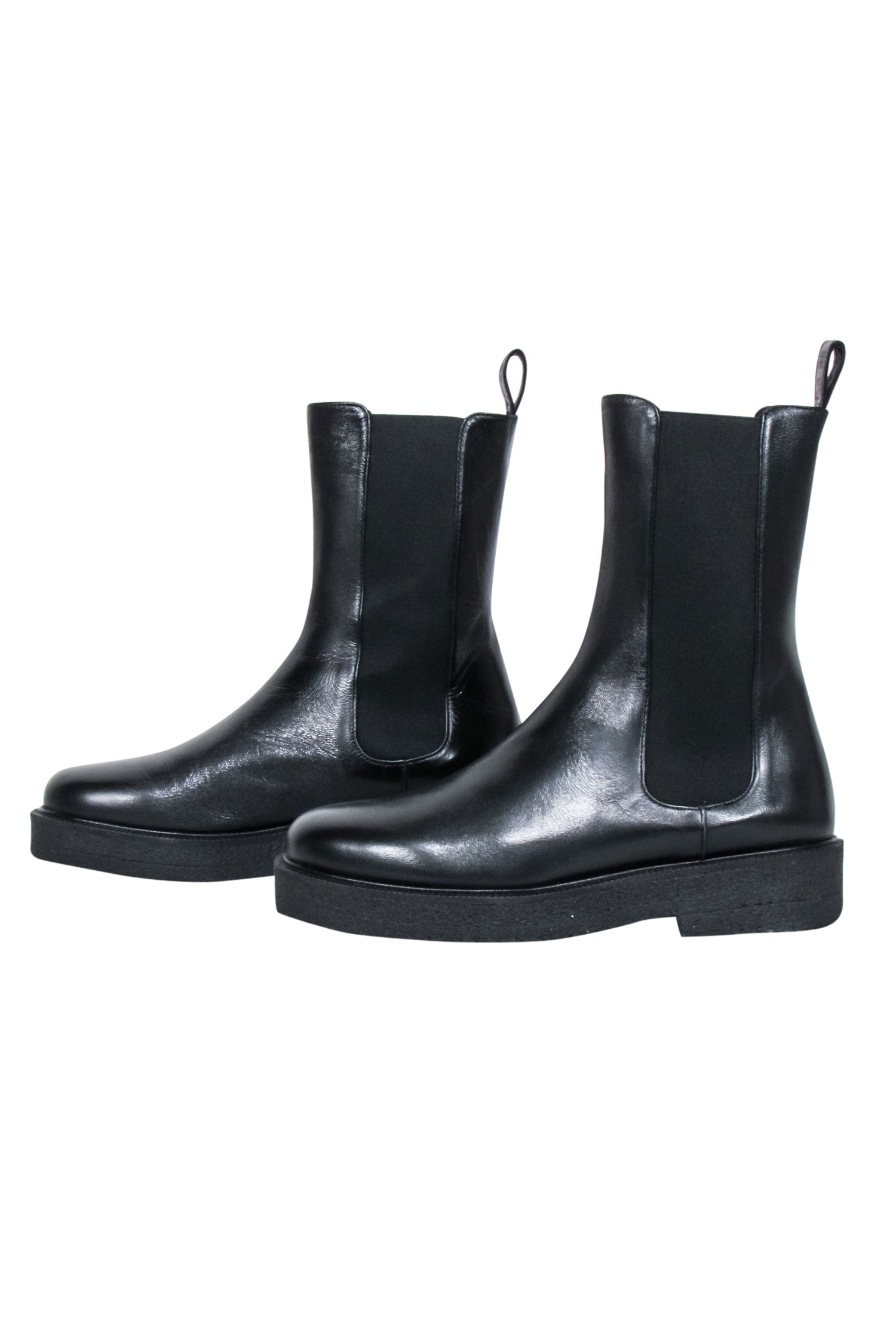 Staud - Chic Black Leather Palamino Boots in Size 7