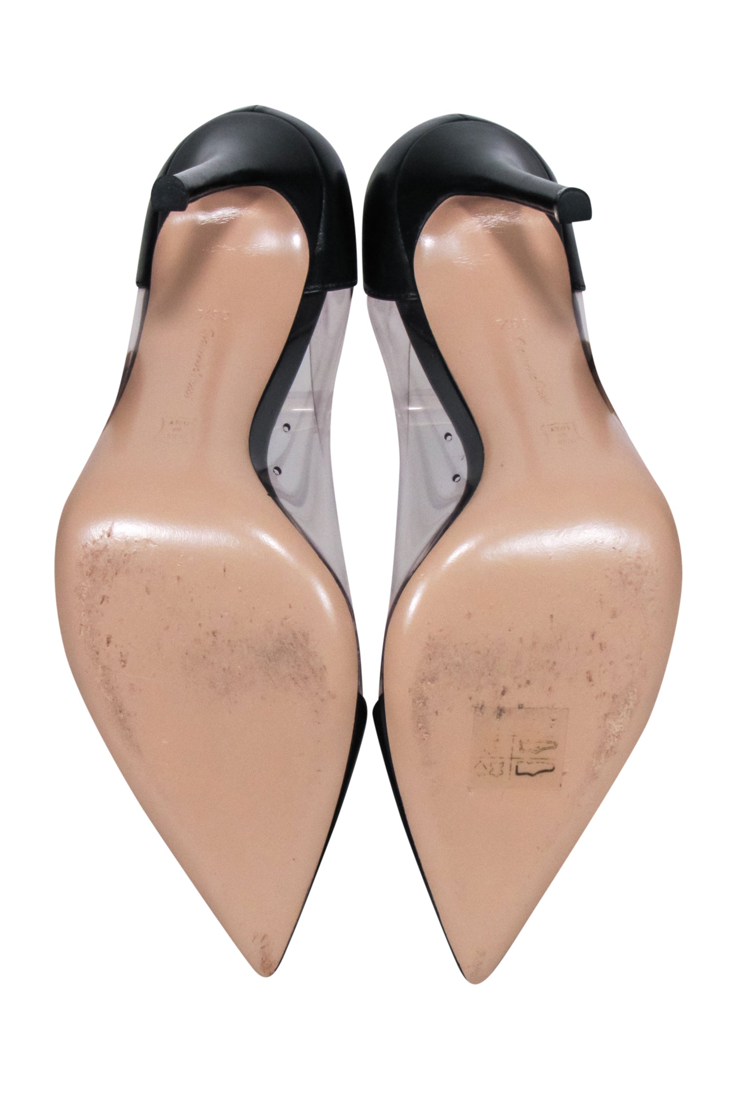 Gianvito Rossi Black Leather & PVC Pumps - Size 6.5 - Stunning Style!
