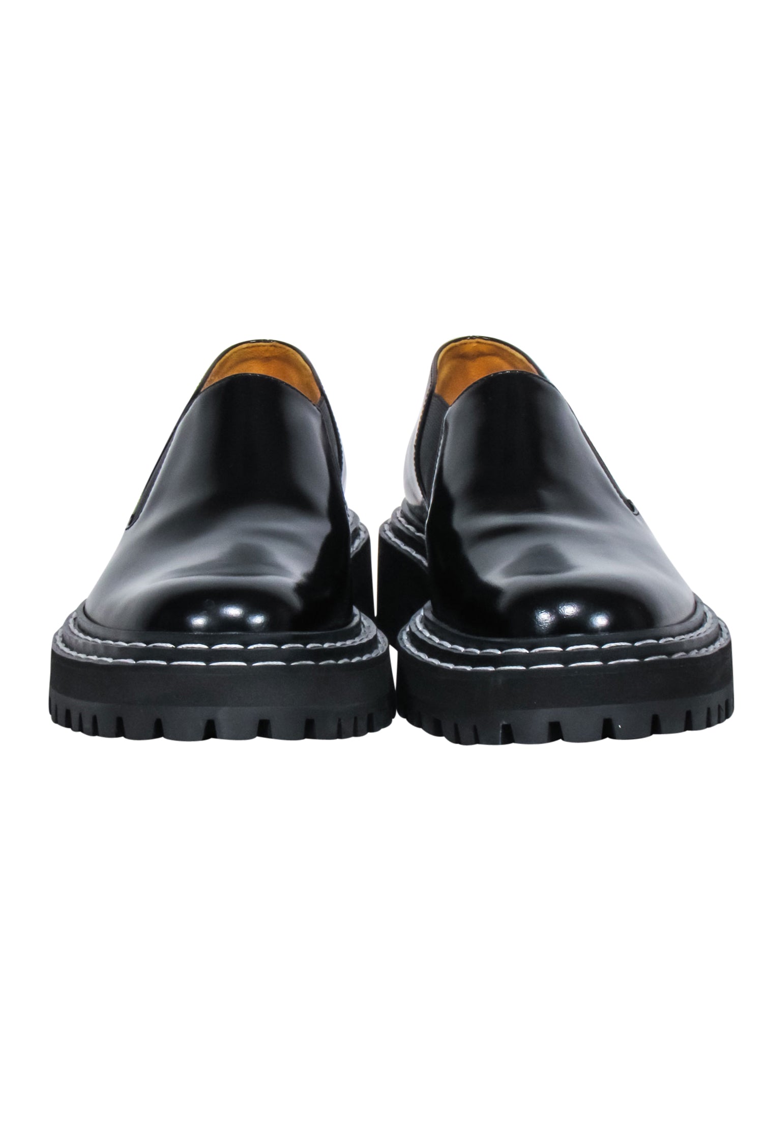 Proenza Schouler Black Patent Leather Platform Loafers: A Fashion Must-Have in Size 6