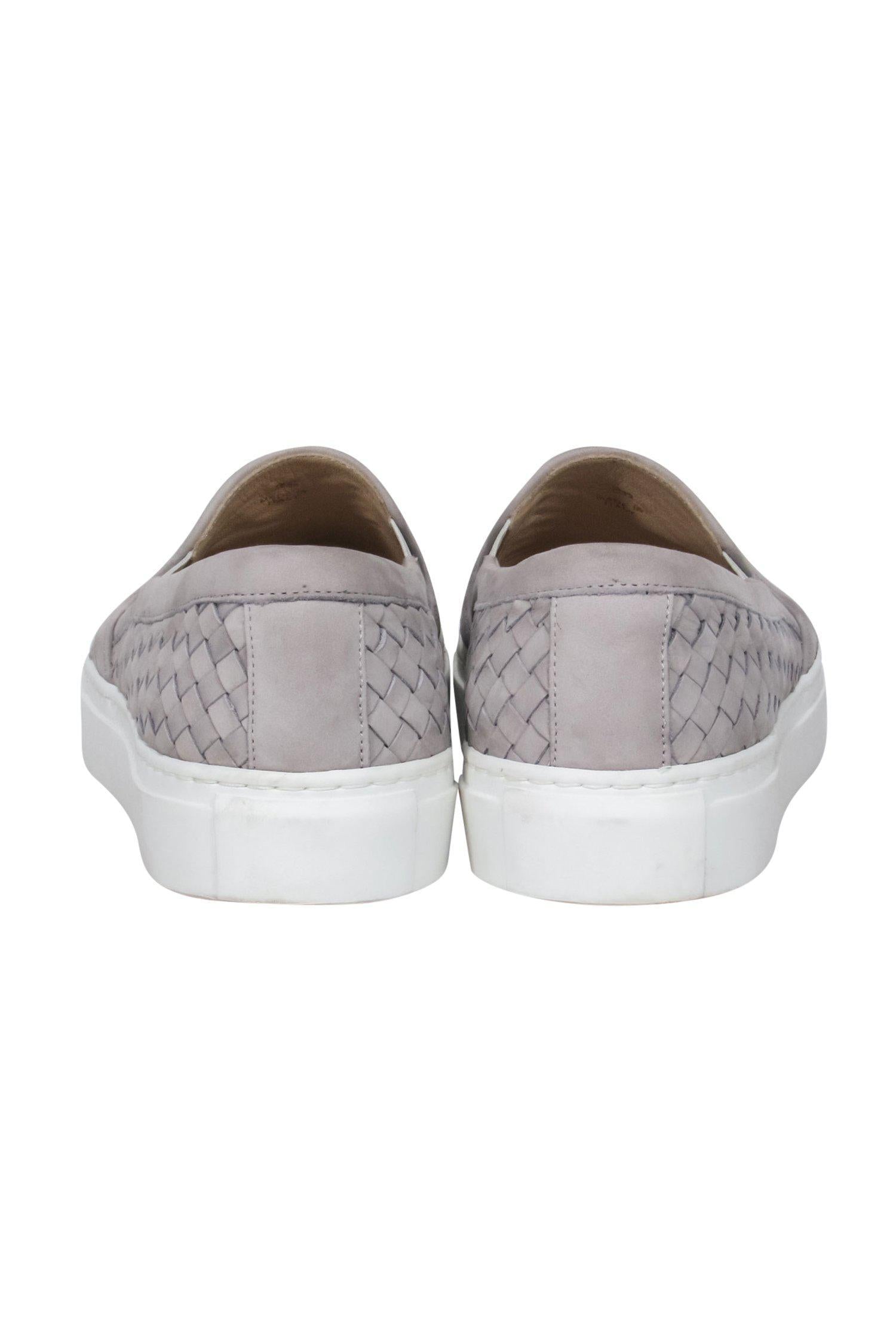 M. Gemi Grey Woven Platform Slip-On Sneakers - Size 8.5 - Elevate Your Style!