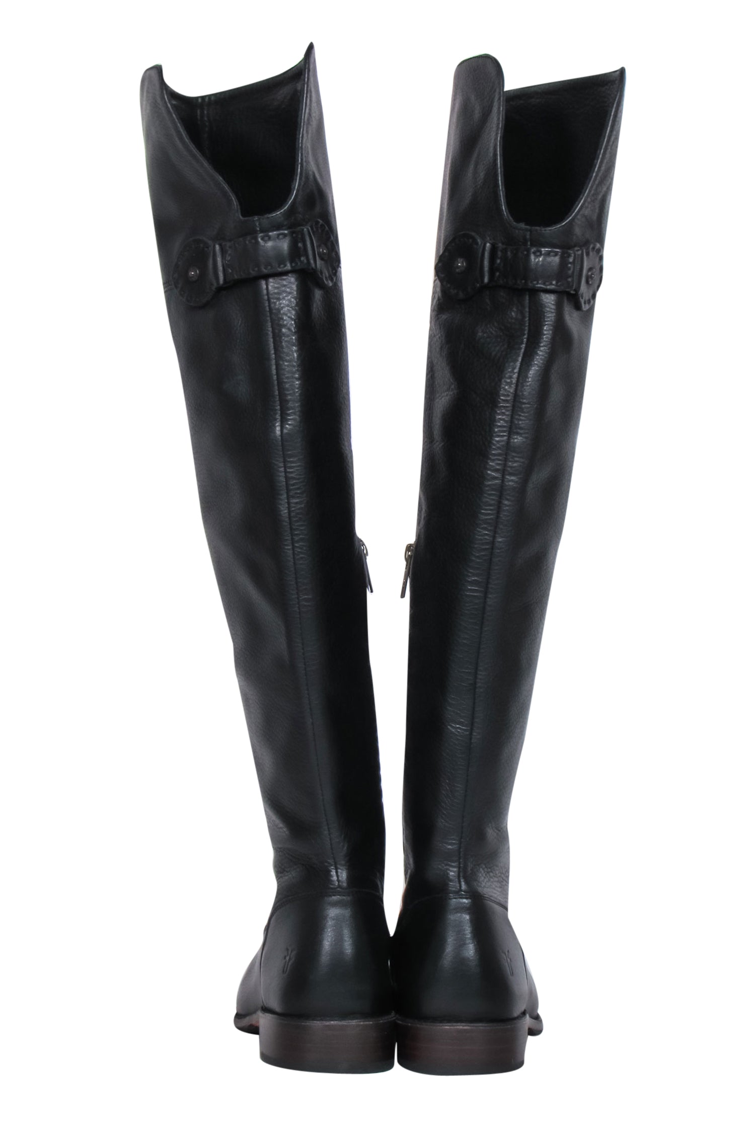 Frye Black Leather Shirley Over-the-Knee Boots - Size 8: Fall Fashion Must-Have!