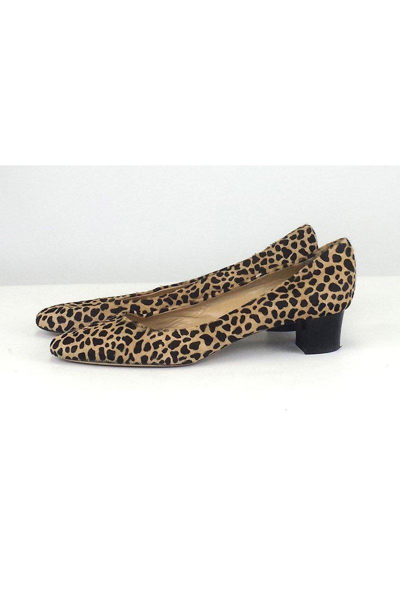 Giuseppe Zanotti - Stunning Brown Pony Hair Leopard Print Shoes, Size 9