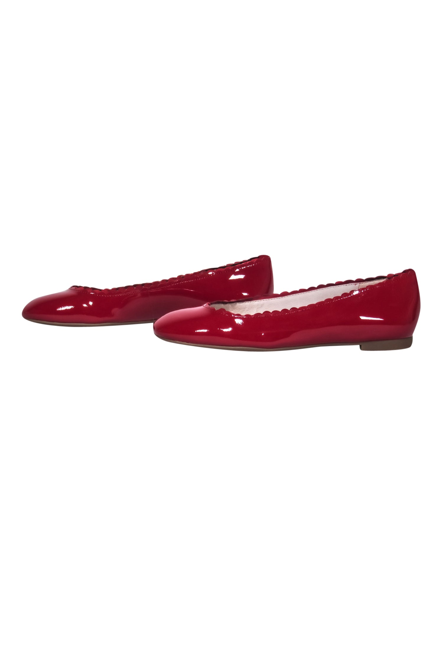 Louise et Cie - Stunning Red Patent Leather Caynlee Scalloped Edge Ballet Flats in Size 6