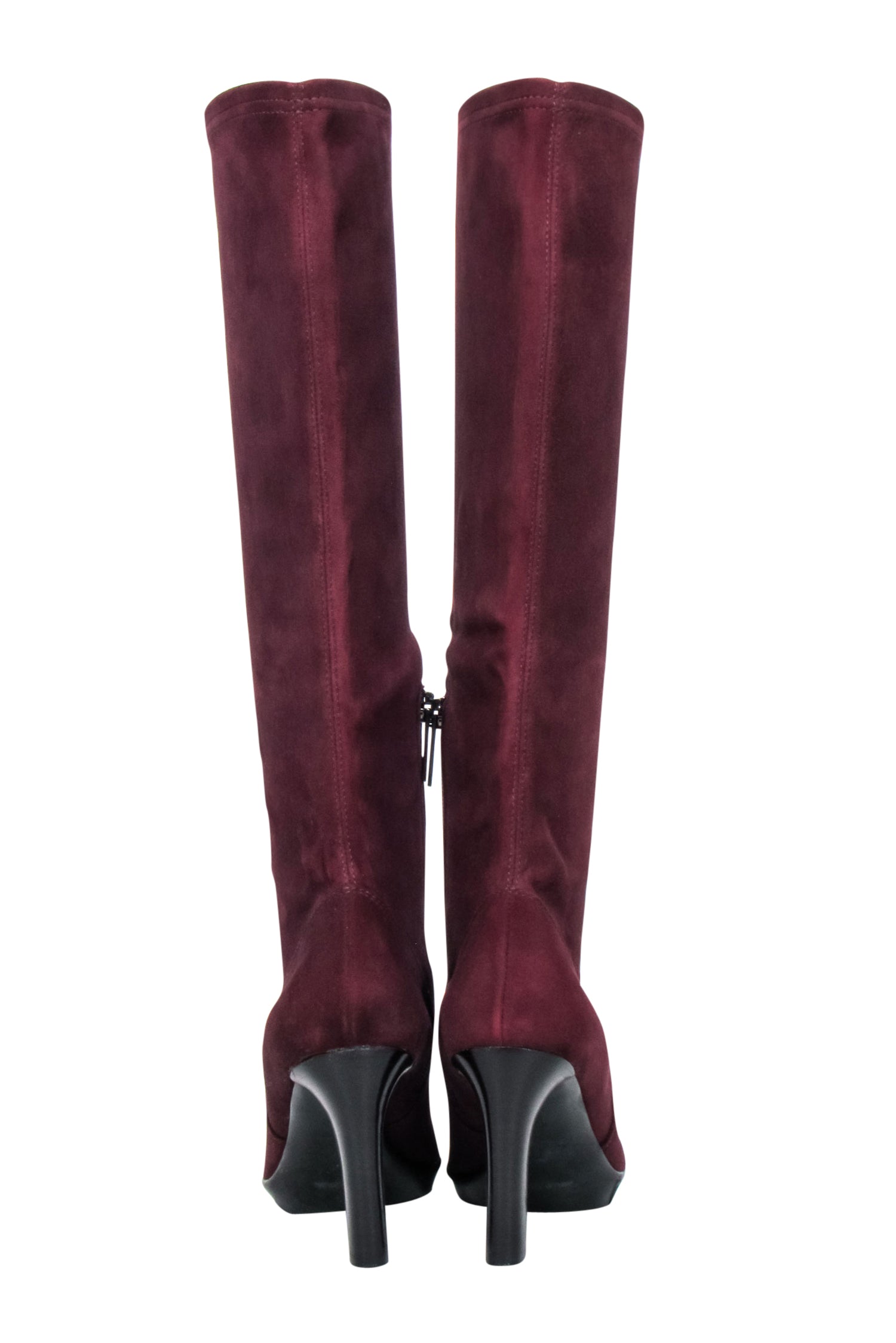 Aquatalia Maroon Suede Elegant Tall Boots - Size 6.5