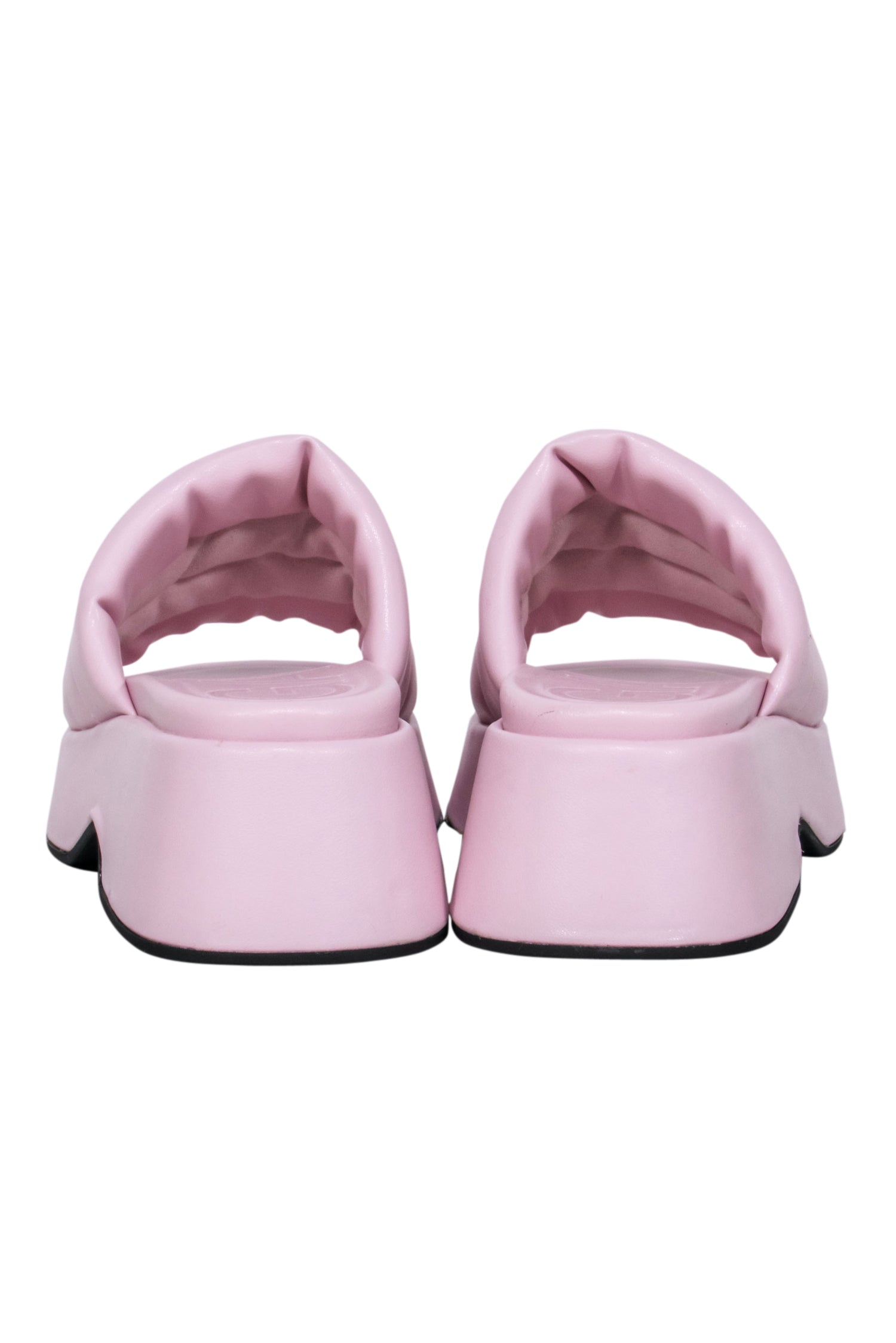 Ganni Blush Pink Platform Slide Sandals - Size 6 - Summer Fashion Must-Have