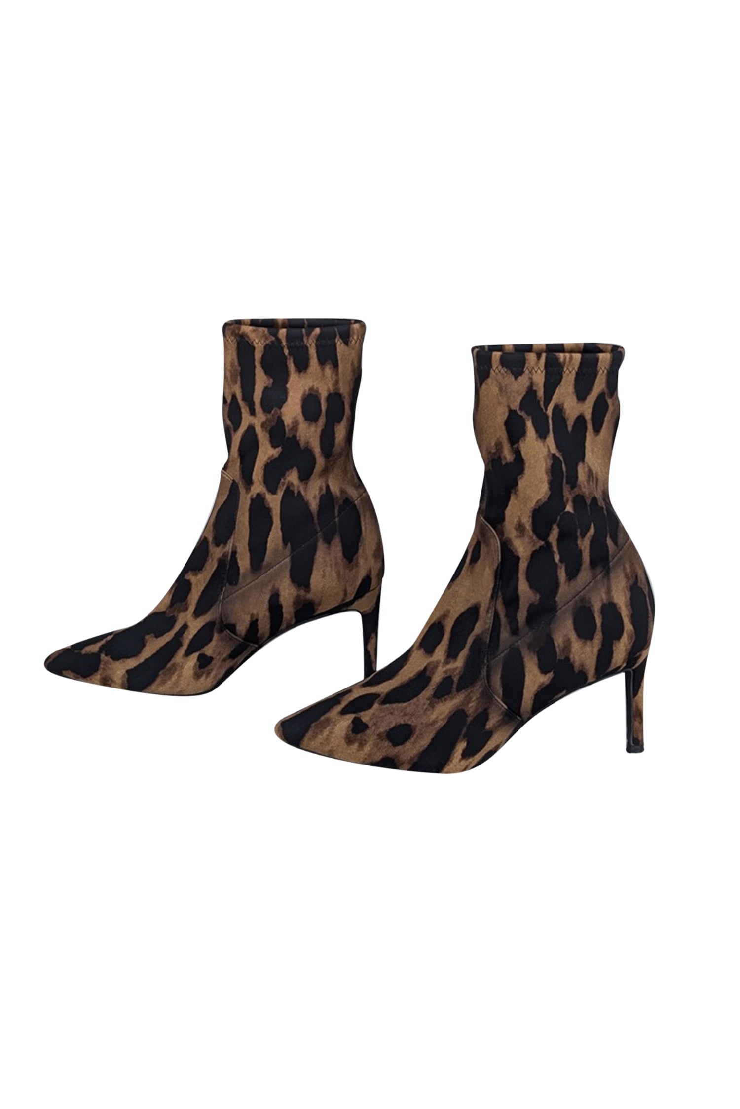 Stuart Weitzman Tan & Black Leopard Print Short Boots - Size 7 - Fashion for Fall!