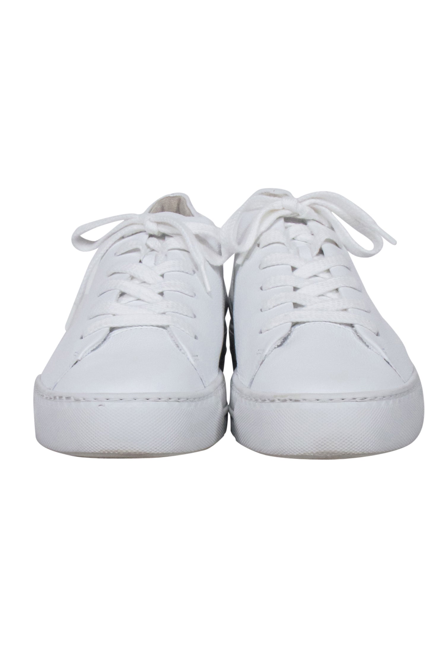 Paul Green White Pebbled Leather Lace - Up Summer Sneakers, Size 9.5