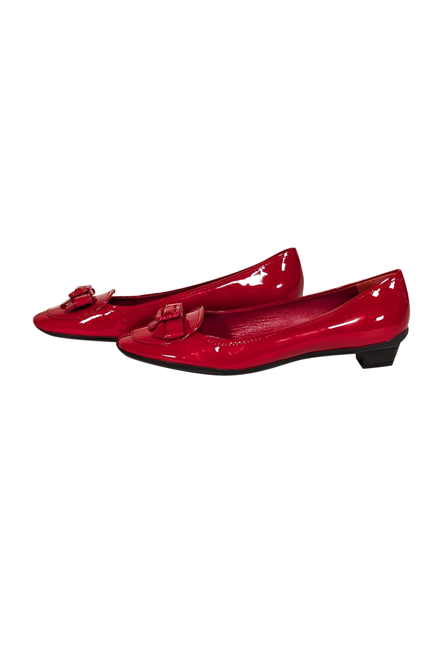 Miu Miu Red Patent Leather Loafers - Size 8: Chic Office Must - Haves