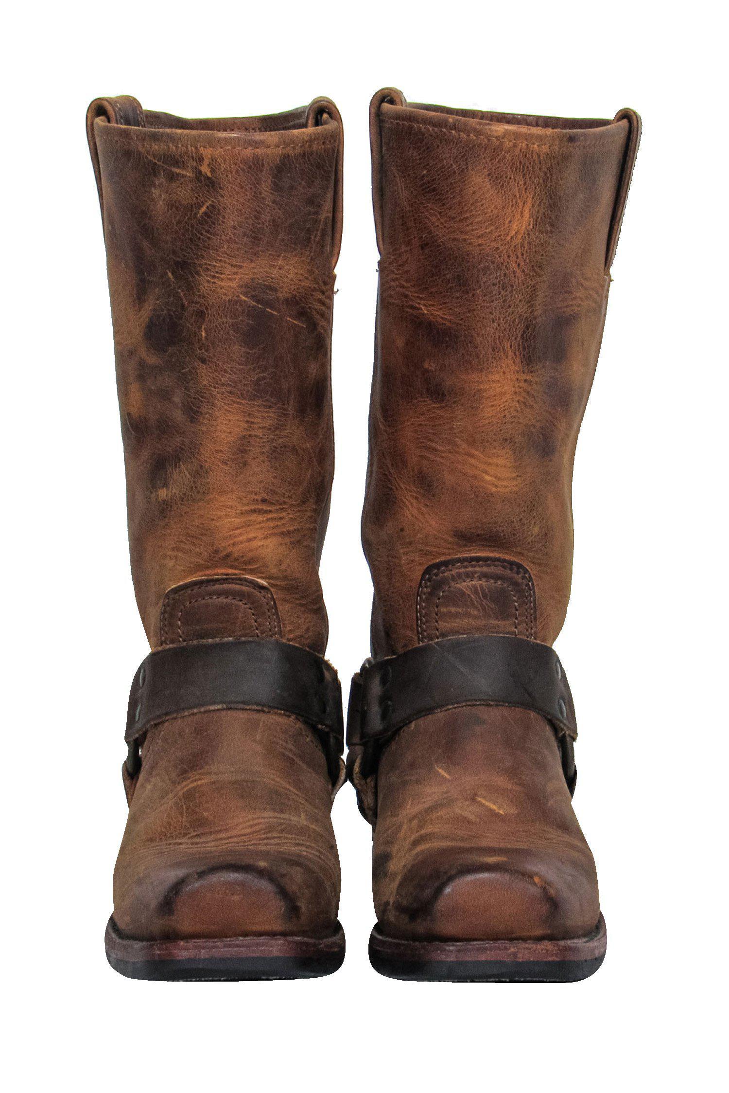 Frye Brown Western-Style Calf High Boots - Size 6 - Add Cowboy Cool to Your Look!