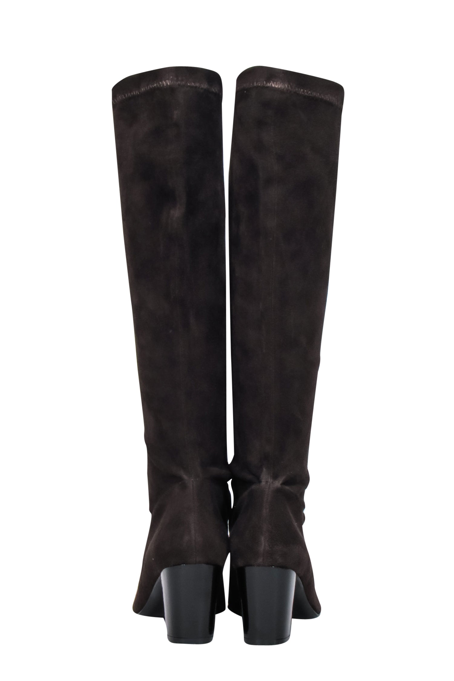 Robert Clergerie Chocolate Brown Suede Knee-High Block Heel Boots - Size 8: Chic Fall Must-Haves!