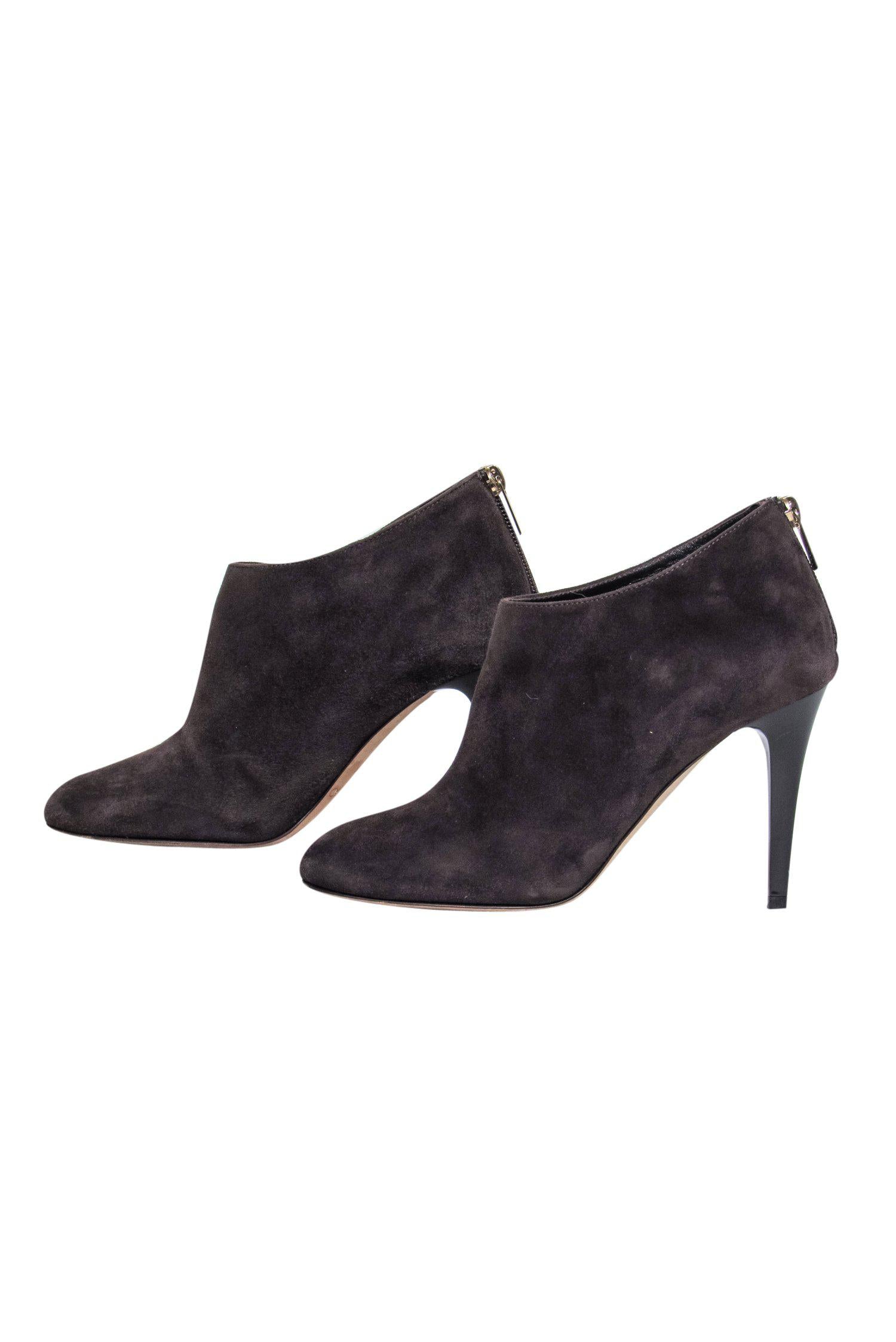 Jimmy Choo Brown Suede Low-Cut Stiletto Ankle Booties - Size 7