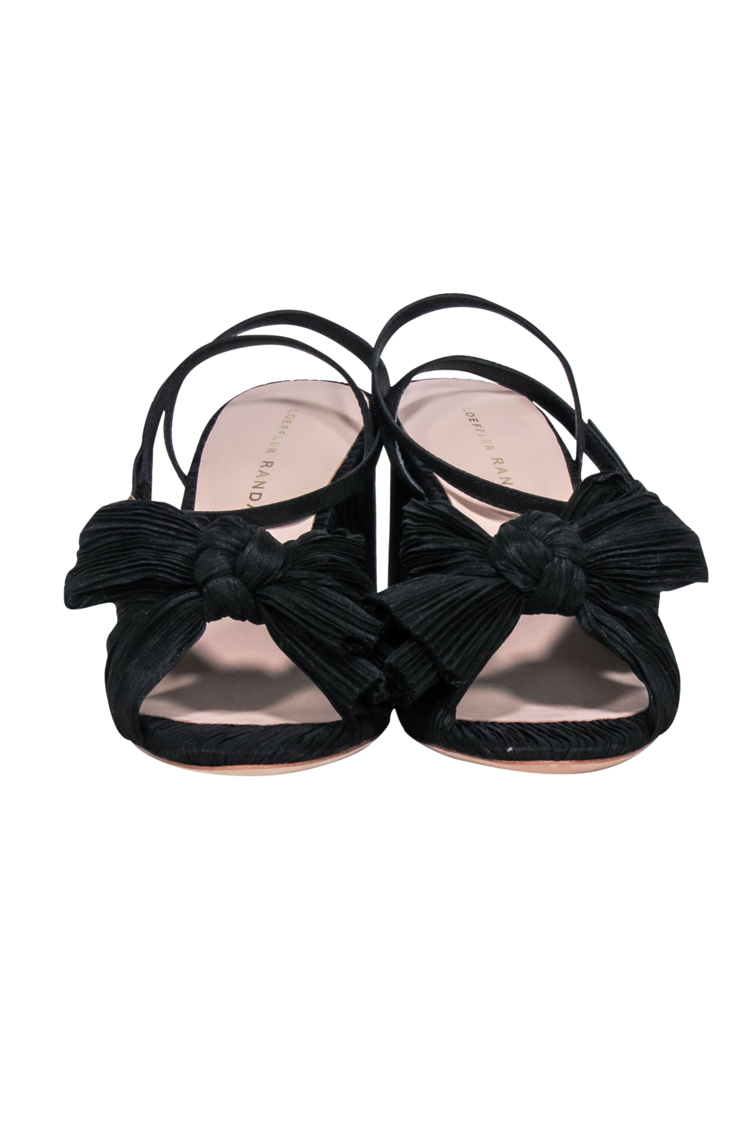 Loeffler Randall Black Pleated Open Toe Pump - Size 7: A Must - Have for Stylish Nights!