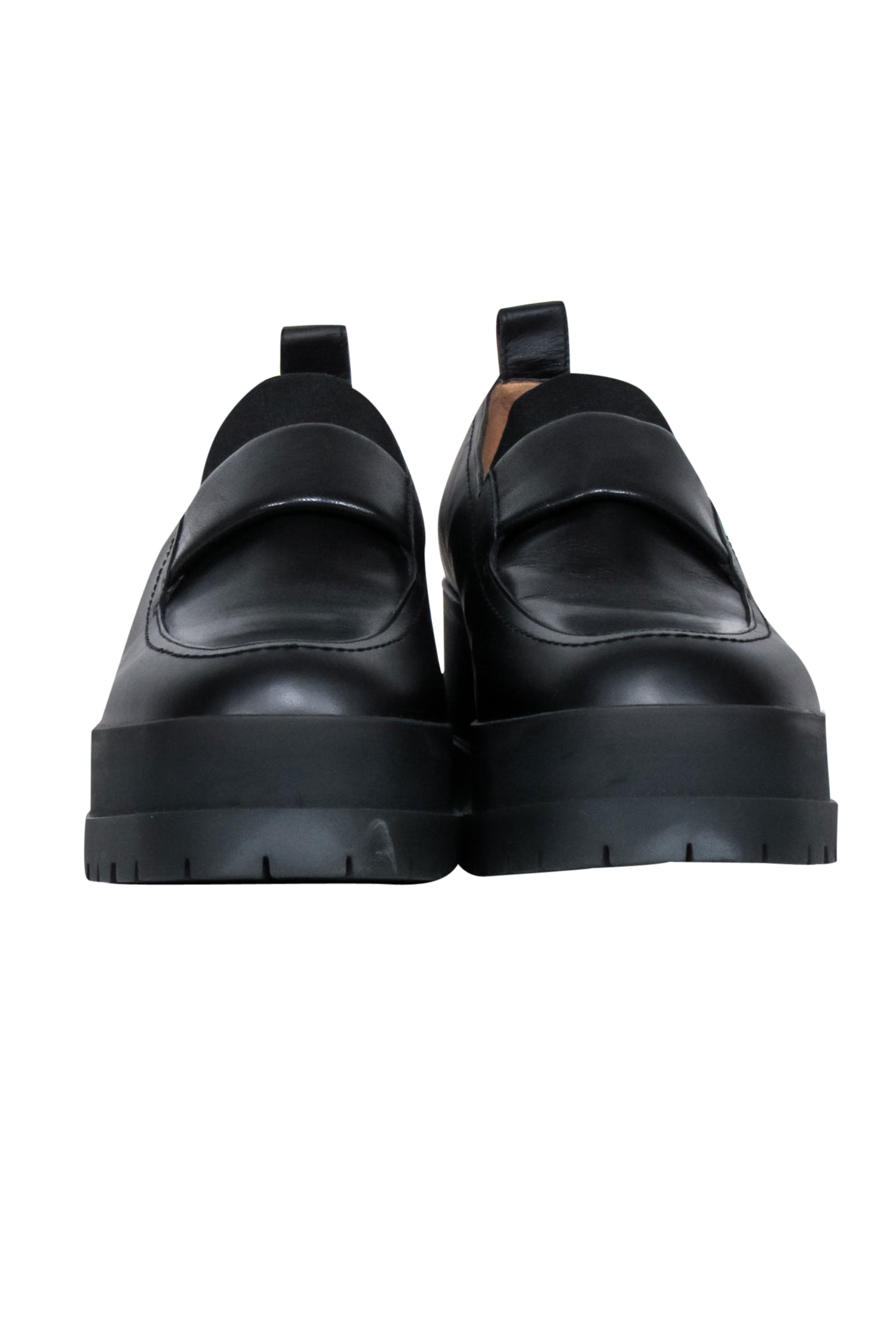 Clergerie Paris Black Leather Platform Loafers - Size 10, Elevate Your Style!