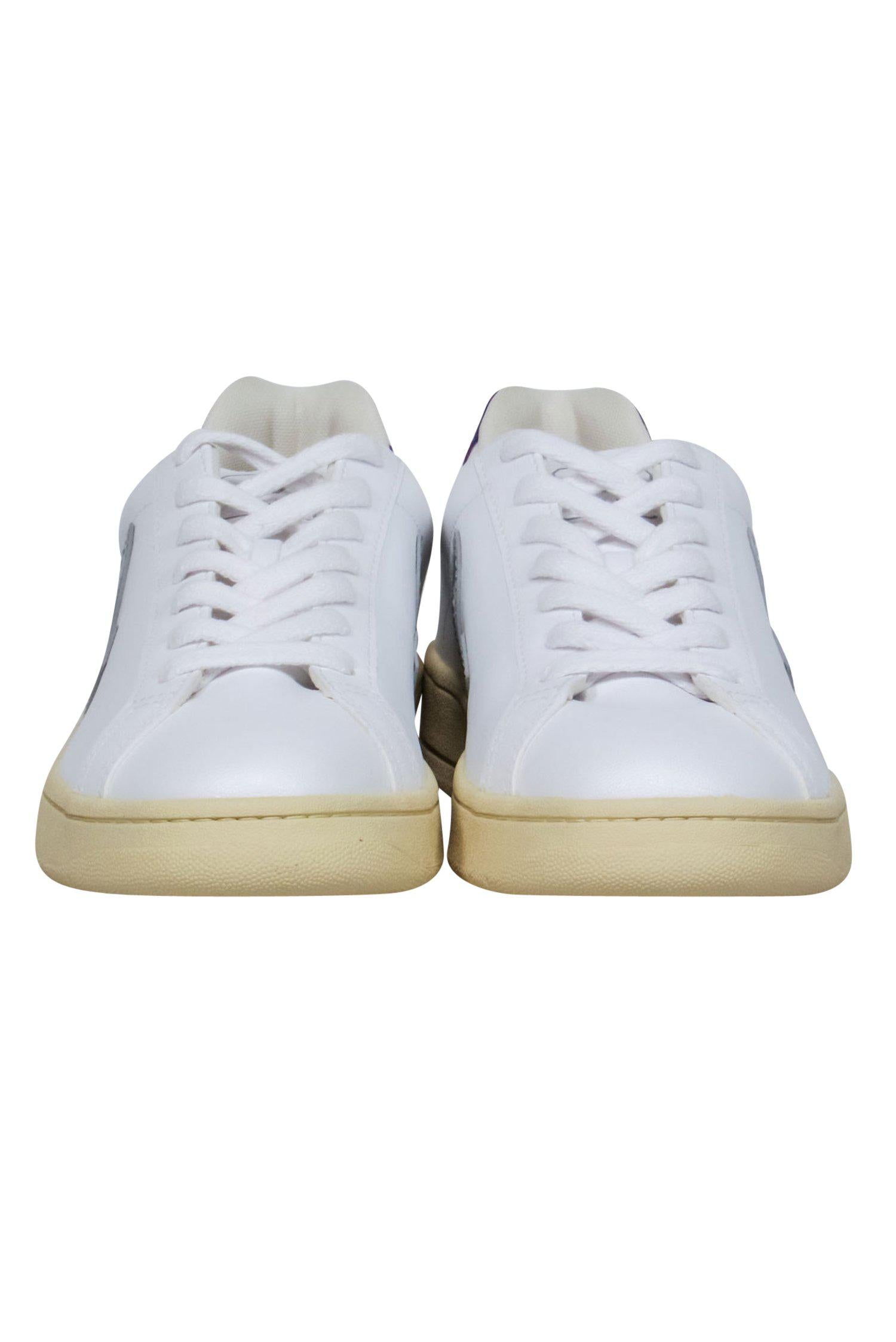 Veja - Stunning White, Grey & Purple Lace-Up 'Espalar' Platform Sneakers in Size 7