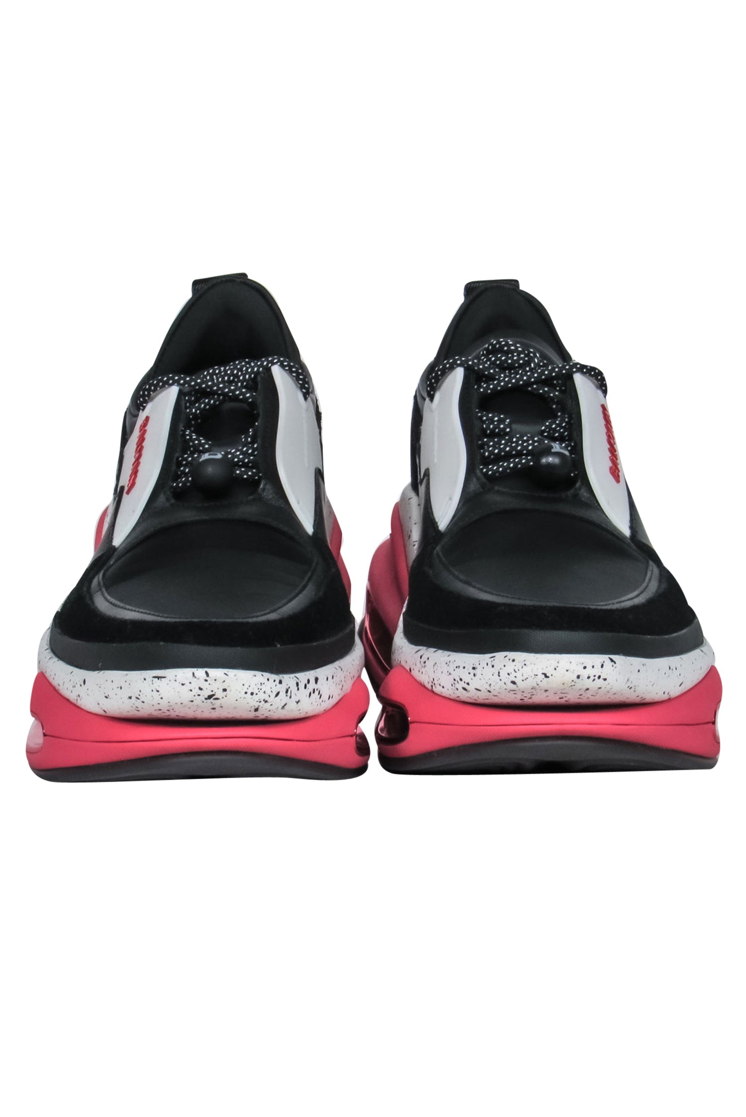 Balmain - Stunning Black, White & Pink Chunky B-Bold Sneakers in Size 10