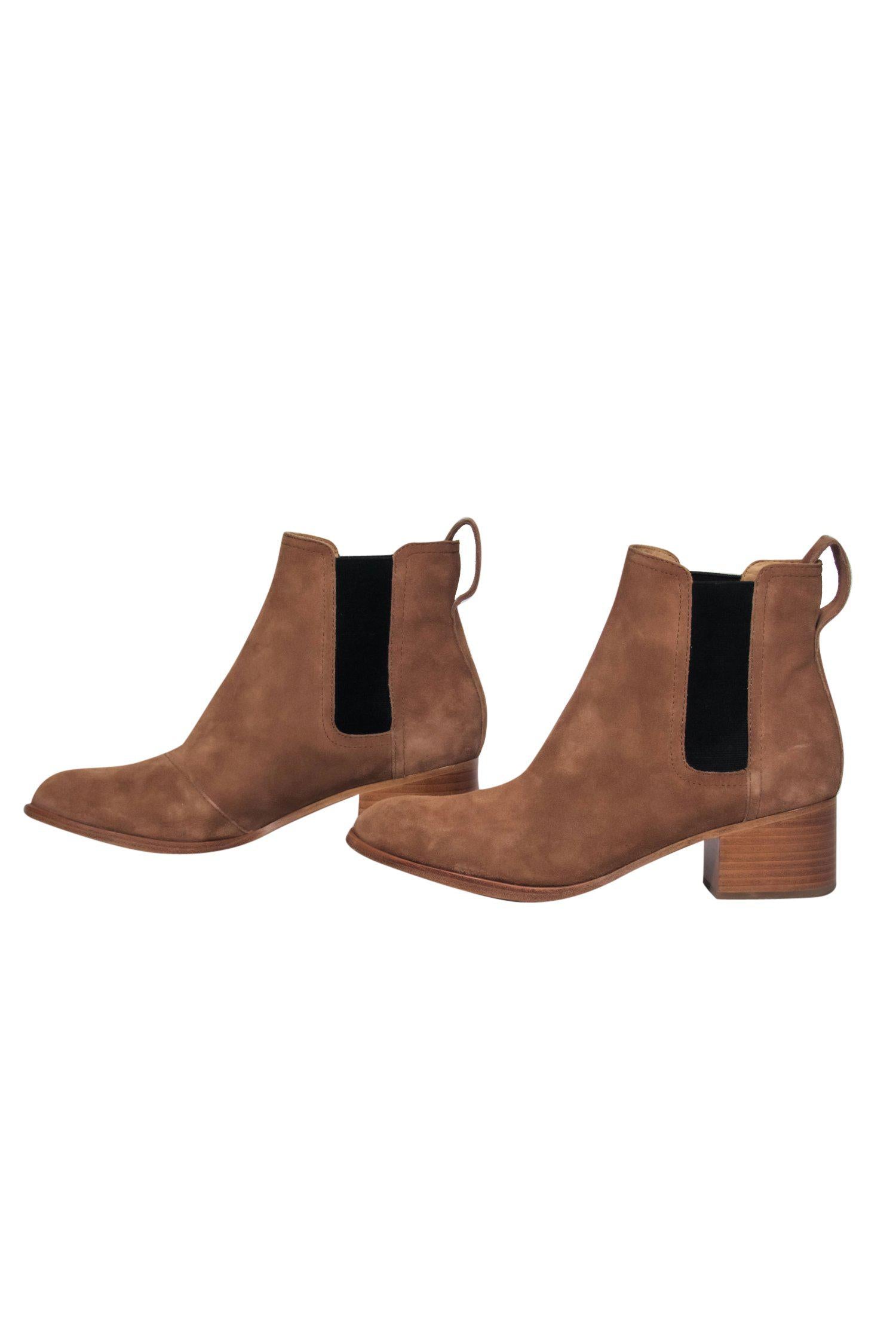Rag & Bone Camel Suede Heeled Booties - Size 5: Fall Fashion Must-Have!
