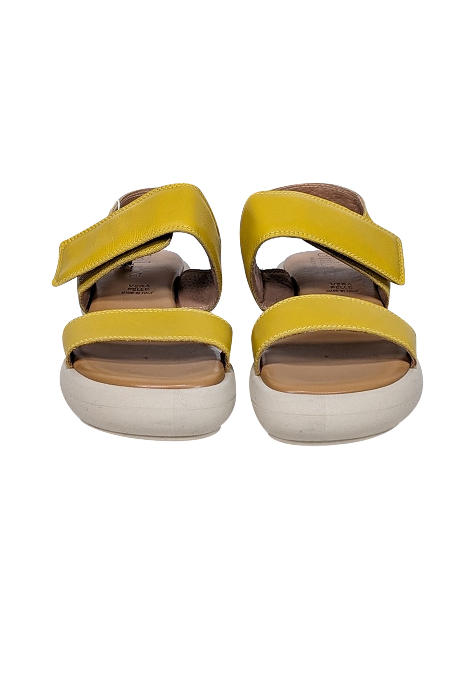 UnLace Yellow & Cream Strappy Sandals - Size 10: Your Weekend Style Essential!