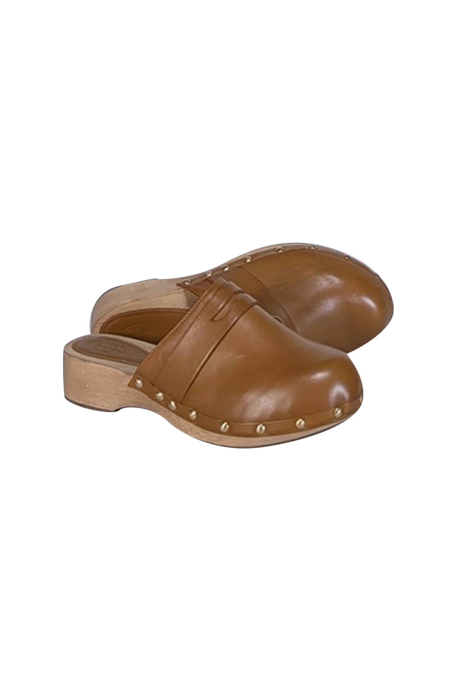 Porte & Paire Tan Leather Low Heel Clogs - Size 7.5 - The Ultimate Weekend Essential