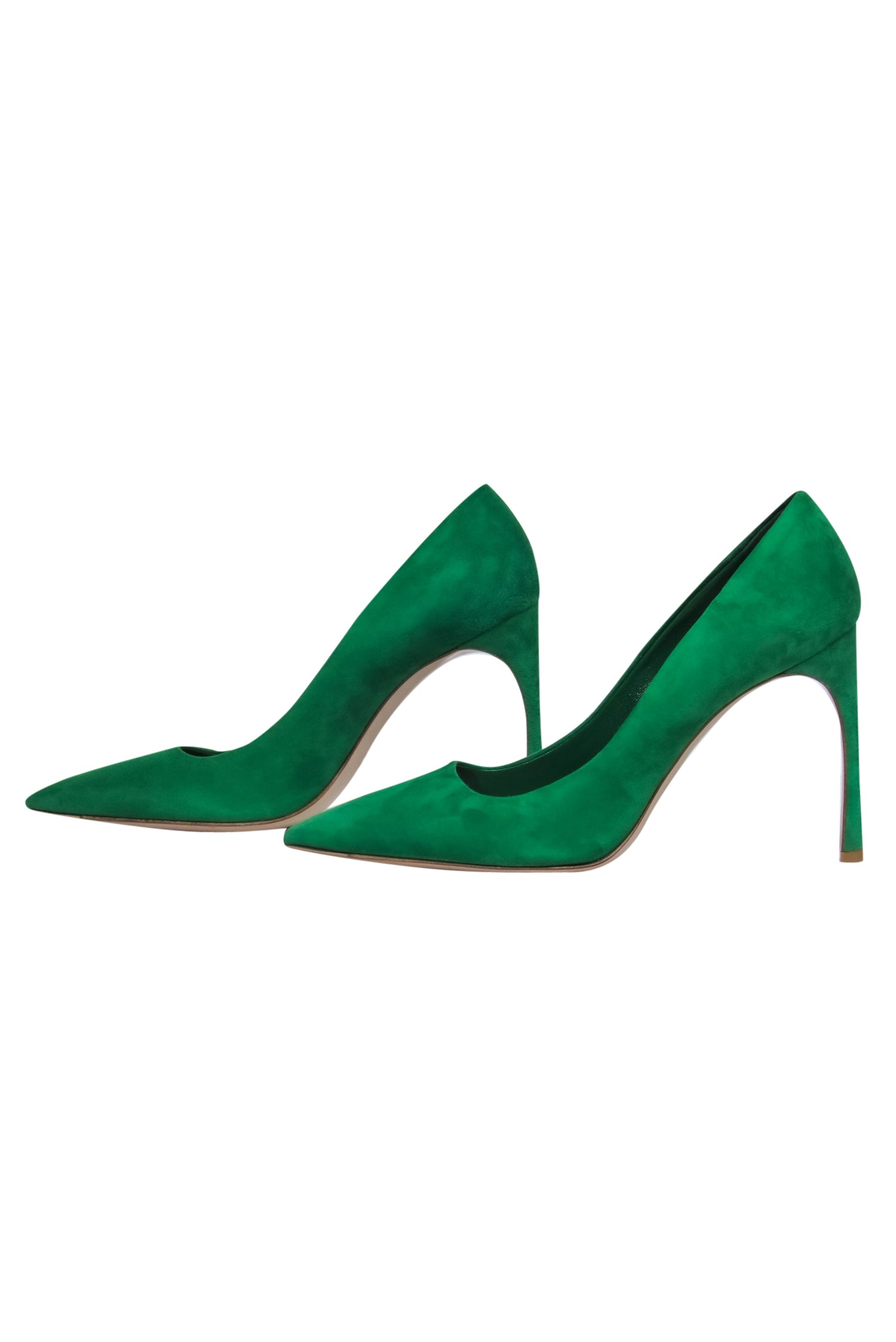 Miu Miu Green Suede Pointed-Toe Pumps - Size 7: A Fashion Statement!