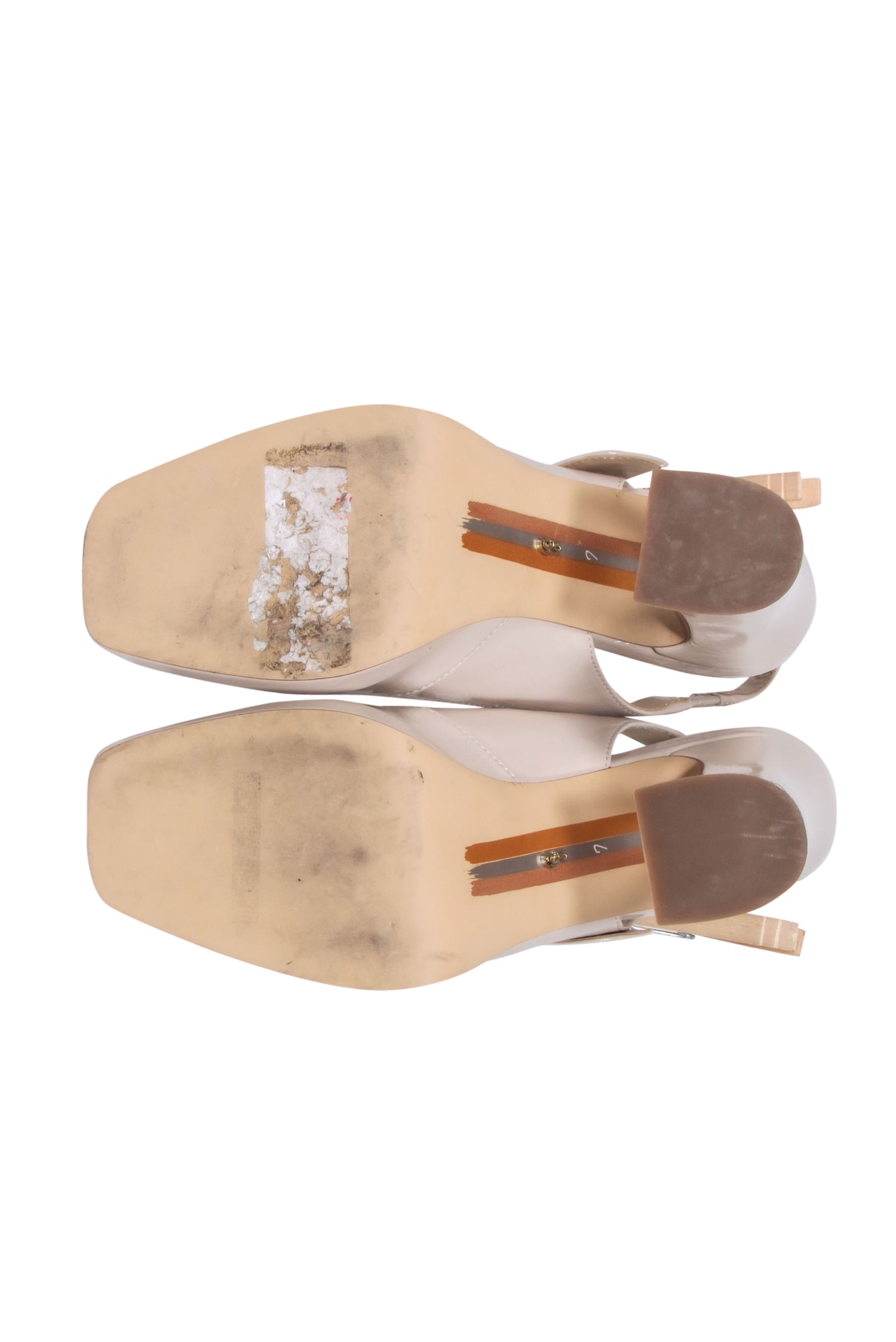 Sam Edelman Blush Pink Patent Leather Jildie Square Toe Slingback Pumps - Size 7