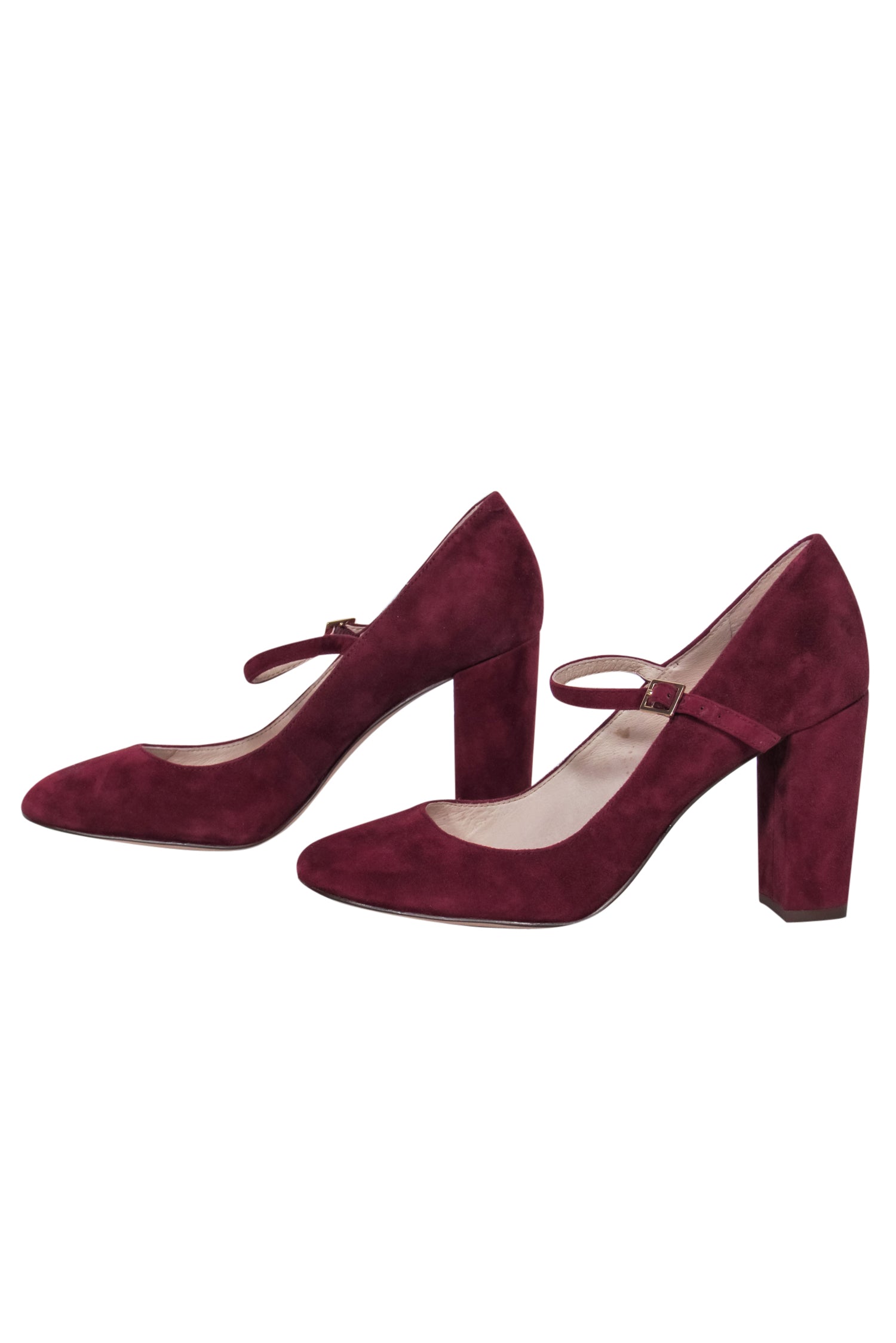 Louise et Cie - Stunning Oxblood Suede Mary Jane Block Heels in Size 7
