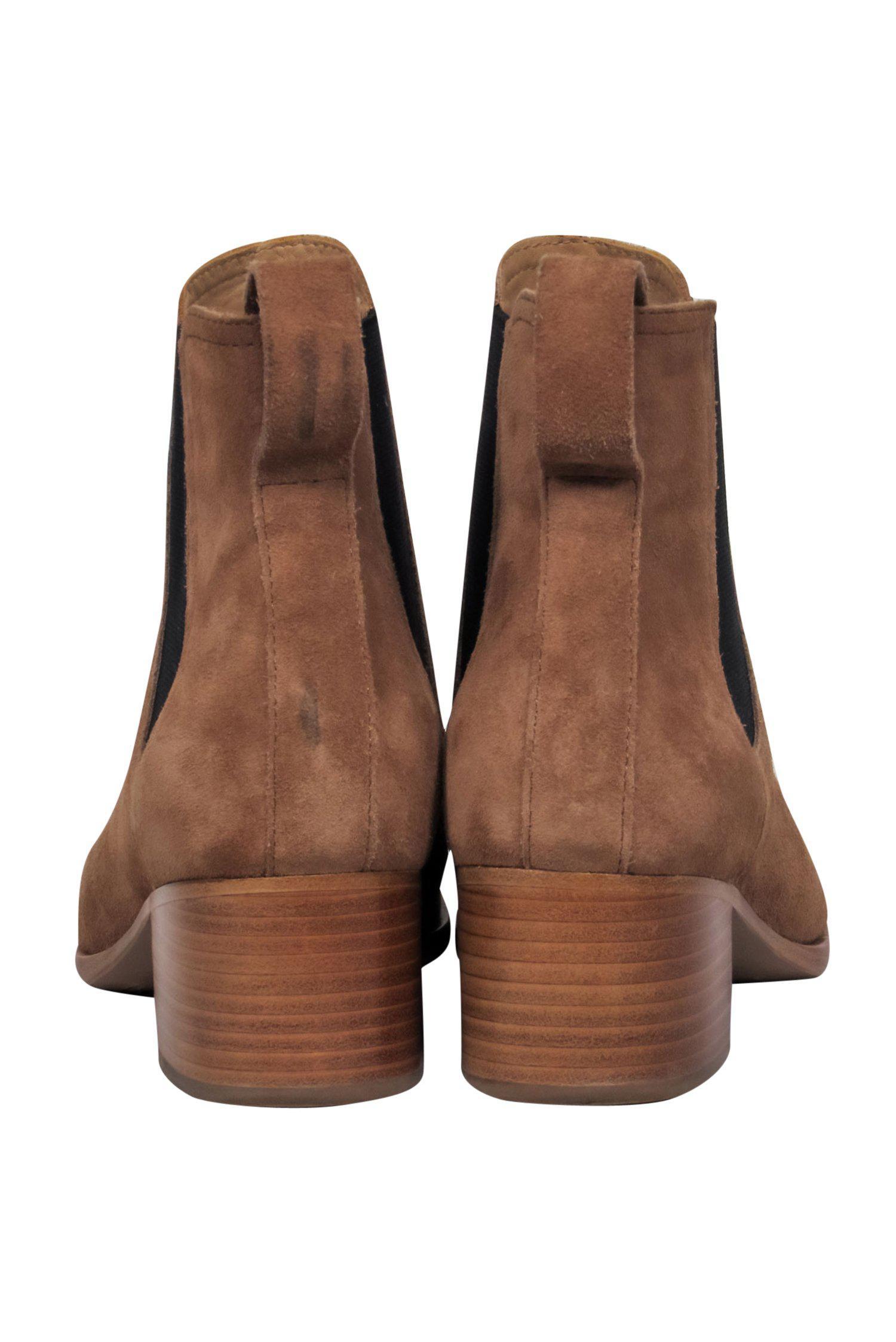 Rag & Bone Camel Suede Heeled Booties - Size 5: Fall Fashion Must-Have!