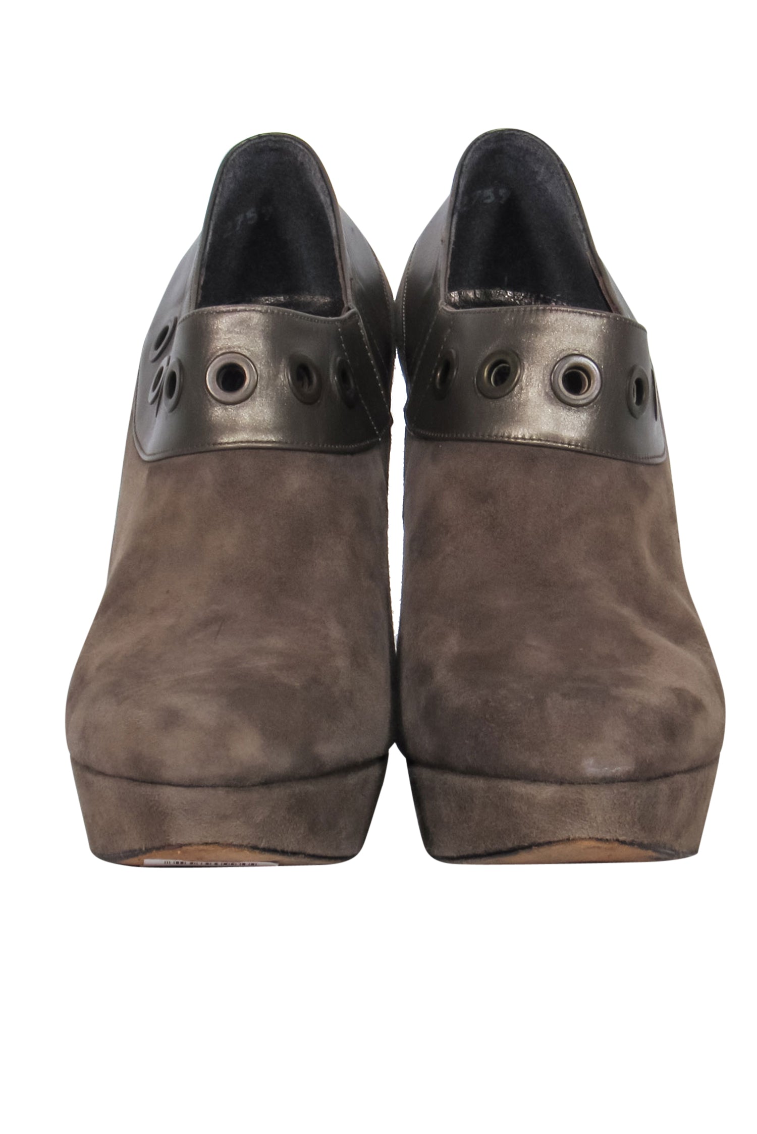 Stuart Weitzman Taupe Suede Heeled Platform Booties: Unleash Your Inner Rebel, Size 5.5