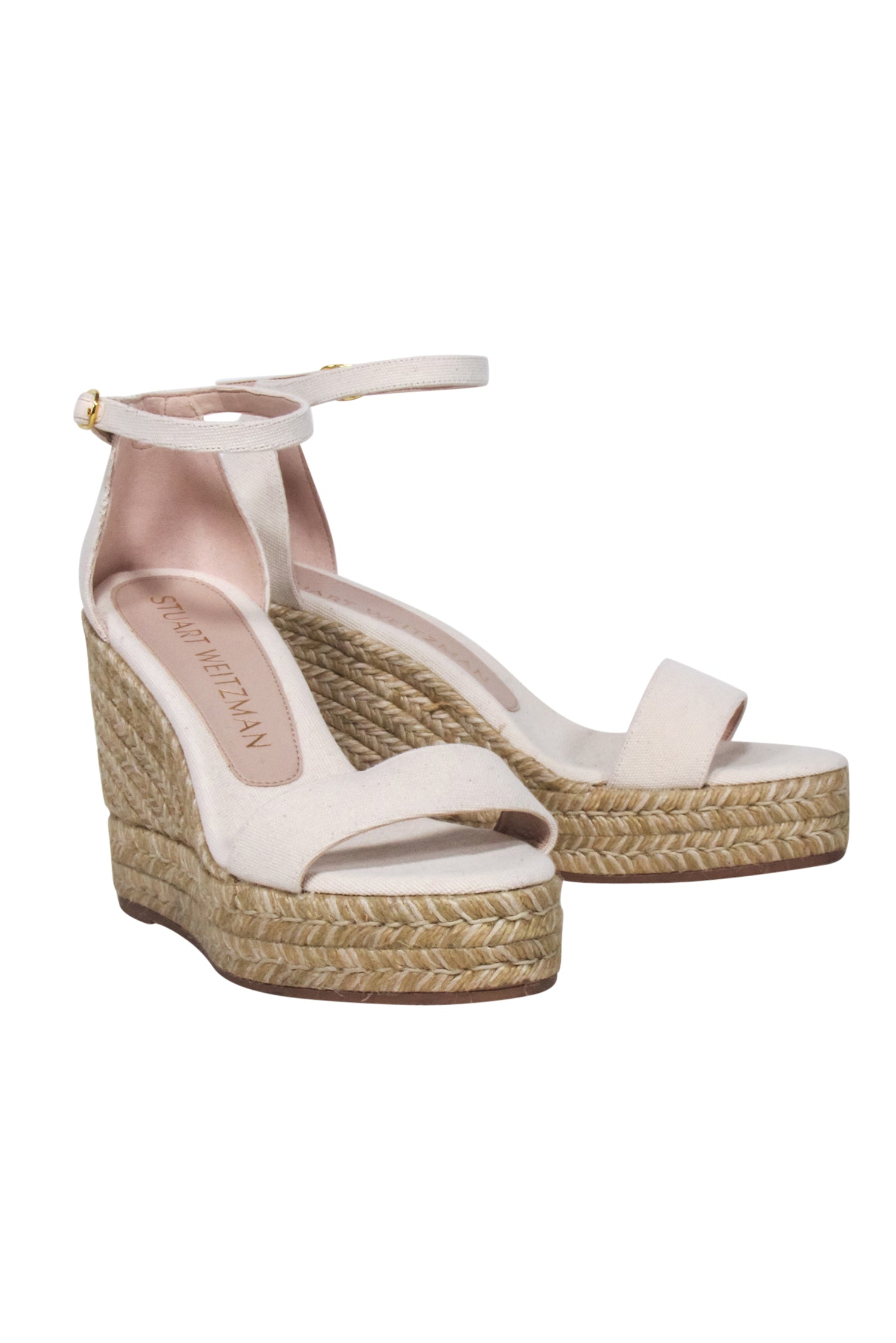 Stuart Weitzman's Gorgeous Ivory Wedge Espadrilles in Size 8.5