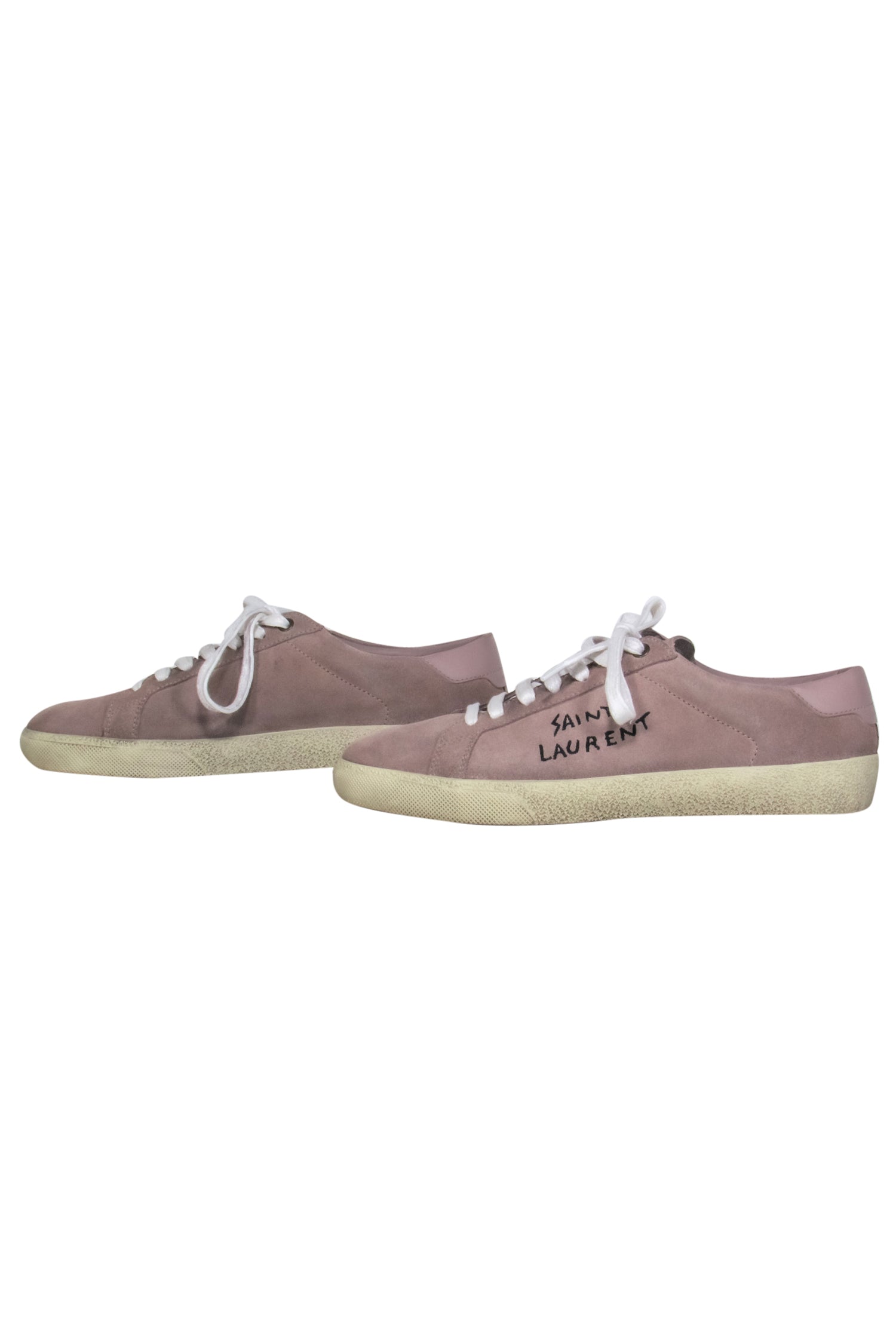 Saint Laurent Rose Suede Alpha Sigma Size 10 Trendy Sneakers