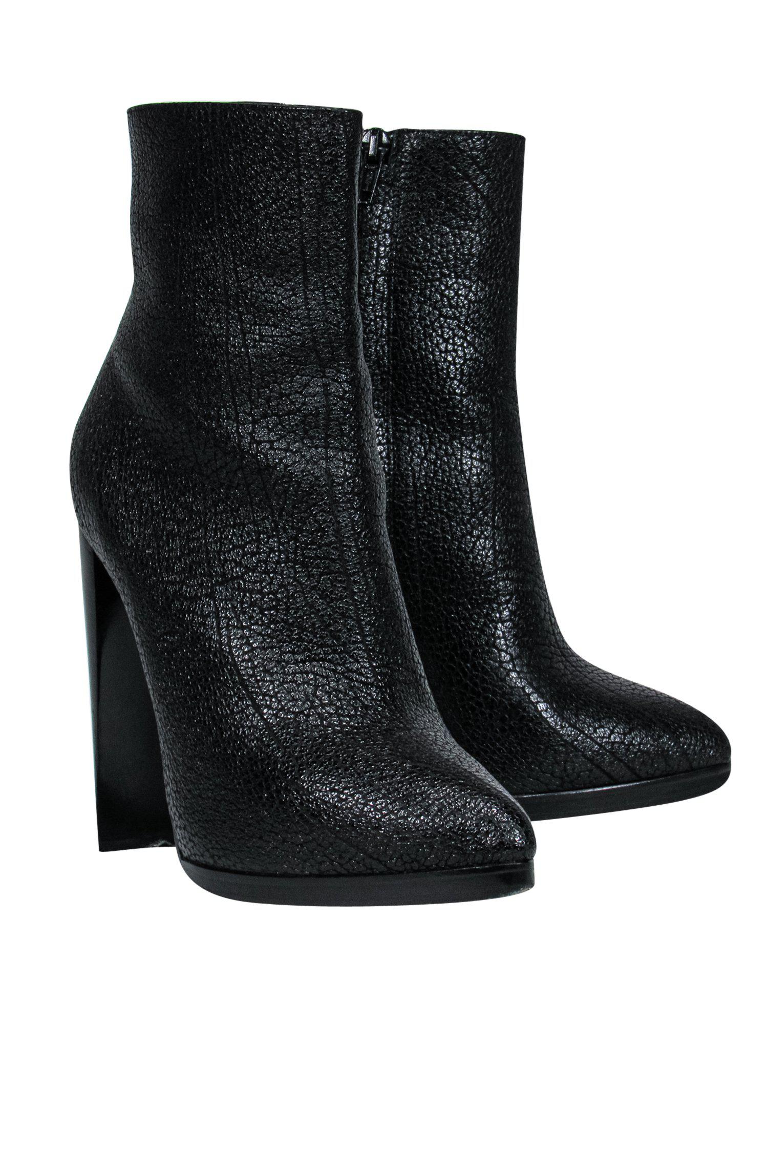 3.1 Phillip Lim Black Pebbled Leather Stiletto Ankle Booties - Size 6 - Fashion Statement!