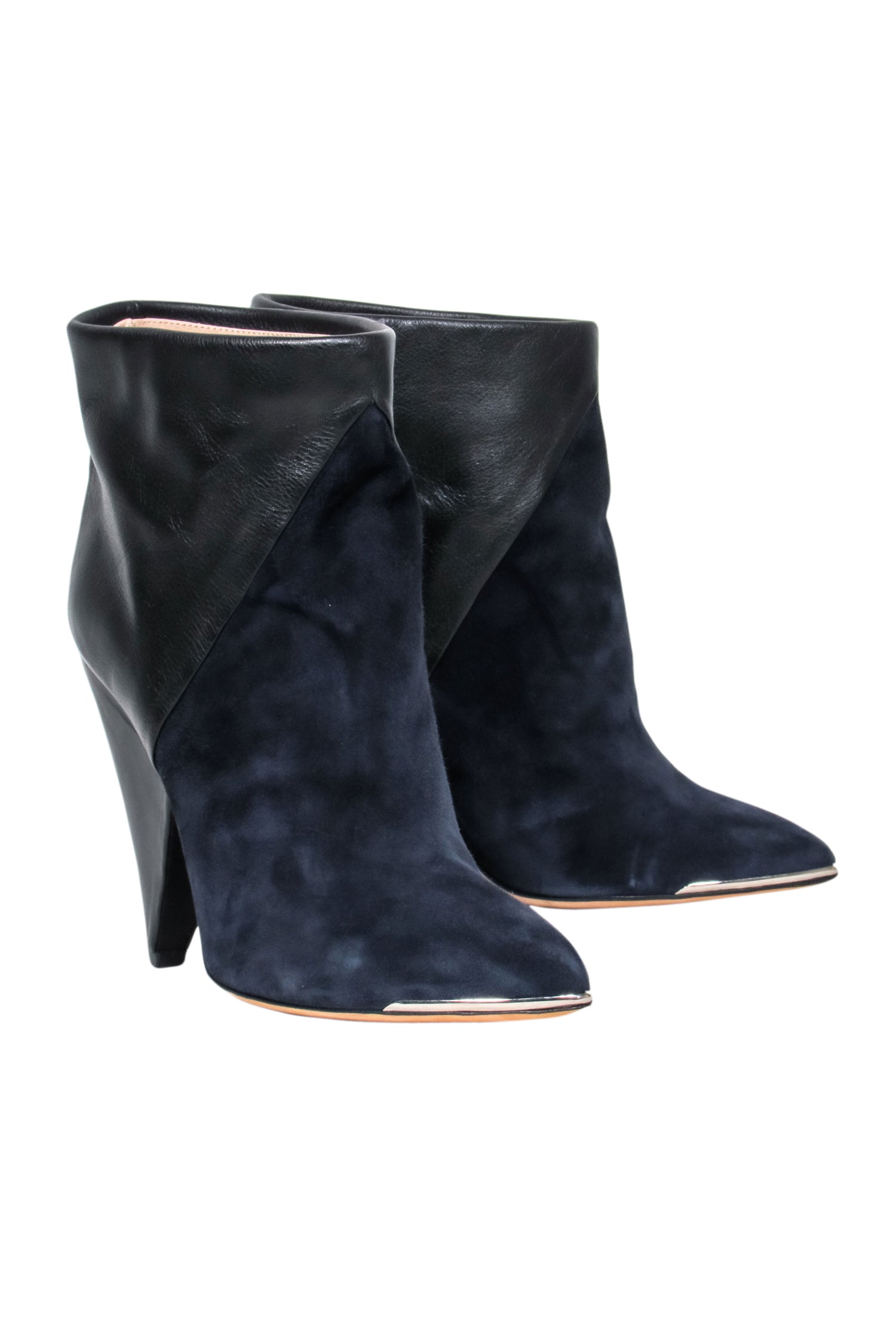 IRO - Stunning Colorblocked Suede & Leather Booties in Size 8.5