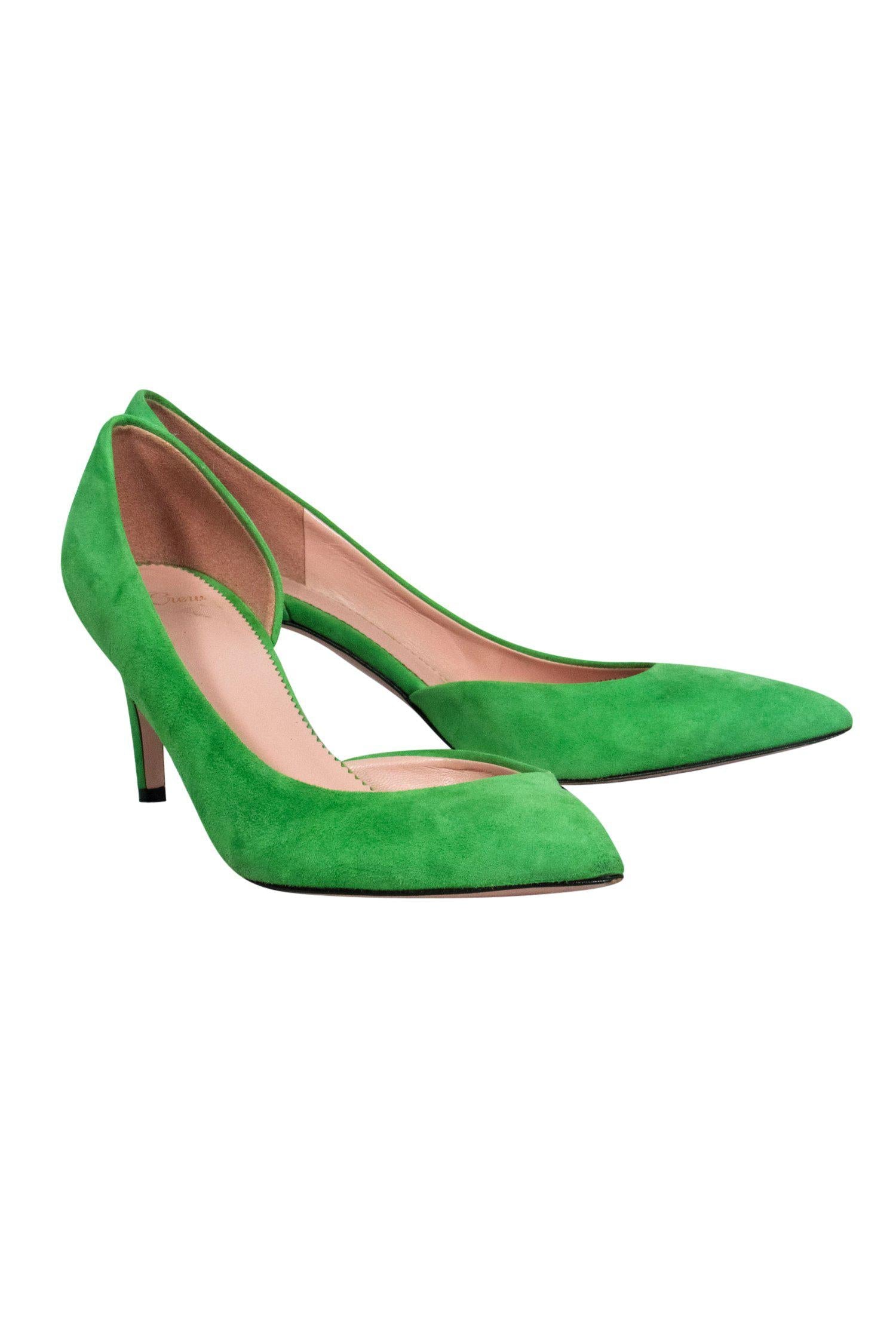 J.Crew Kelly Green Suede Pointed Toe Pumps - Size 9: A Fashion Must-Have!
