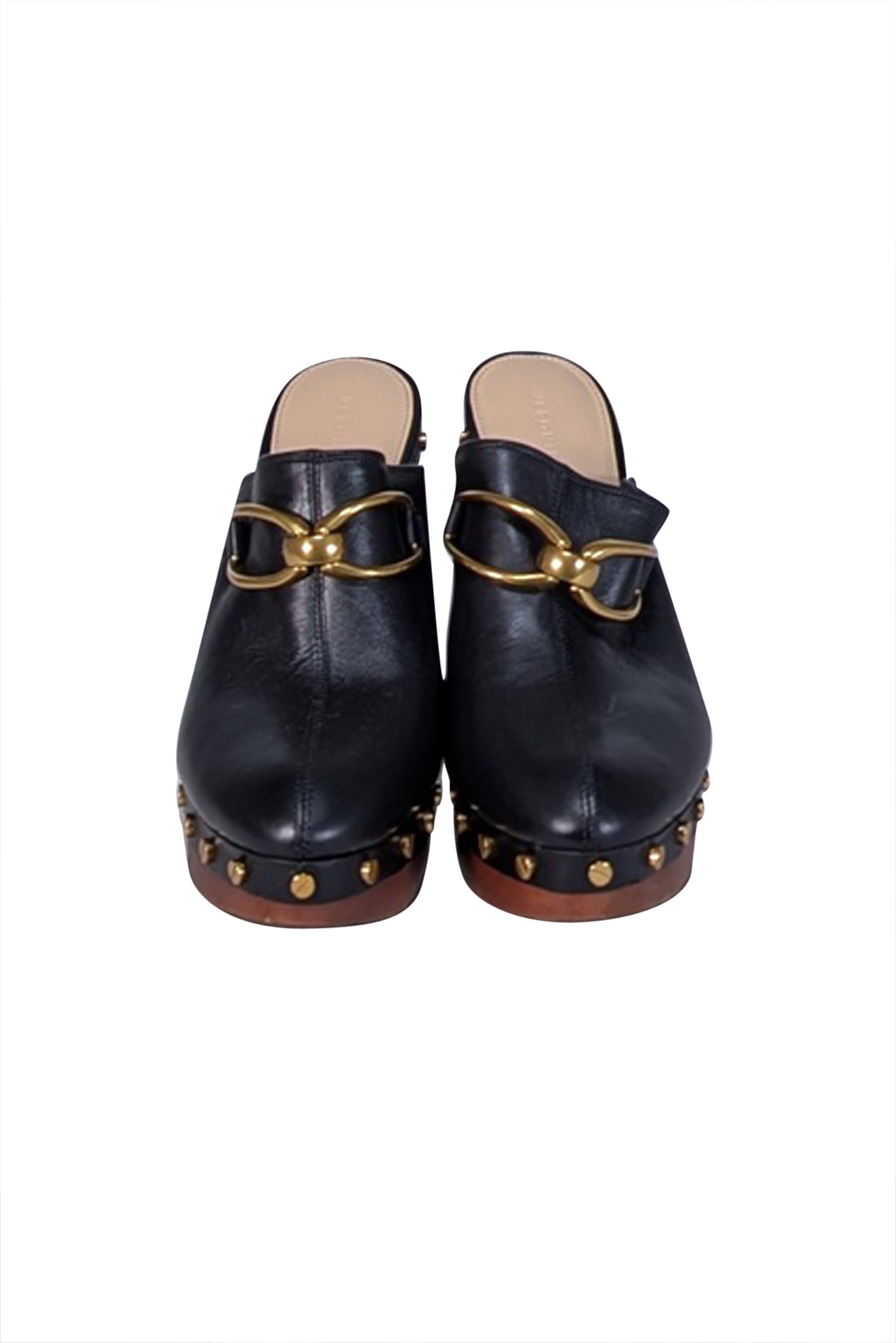 Veronica Beard's Stunning Black Leather Studded Clogs - Size 8.5