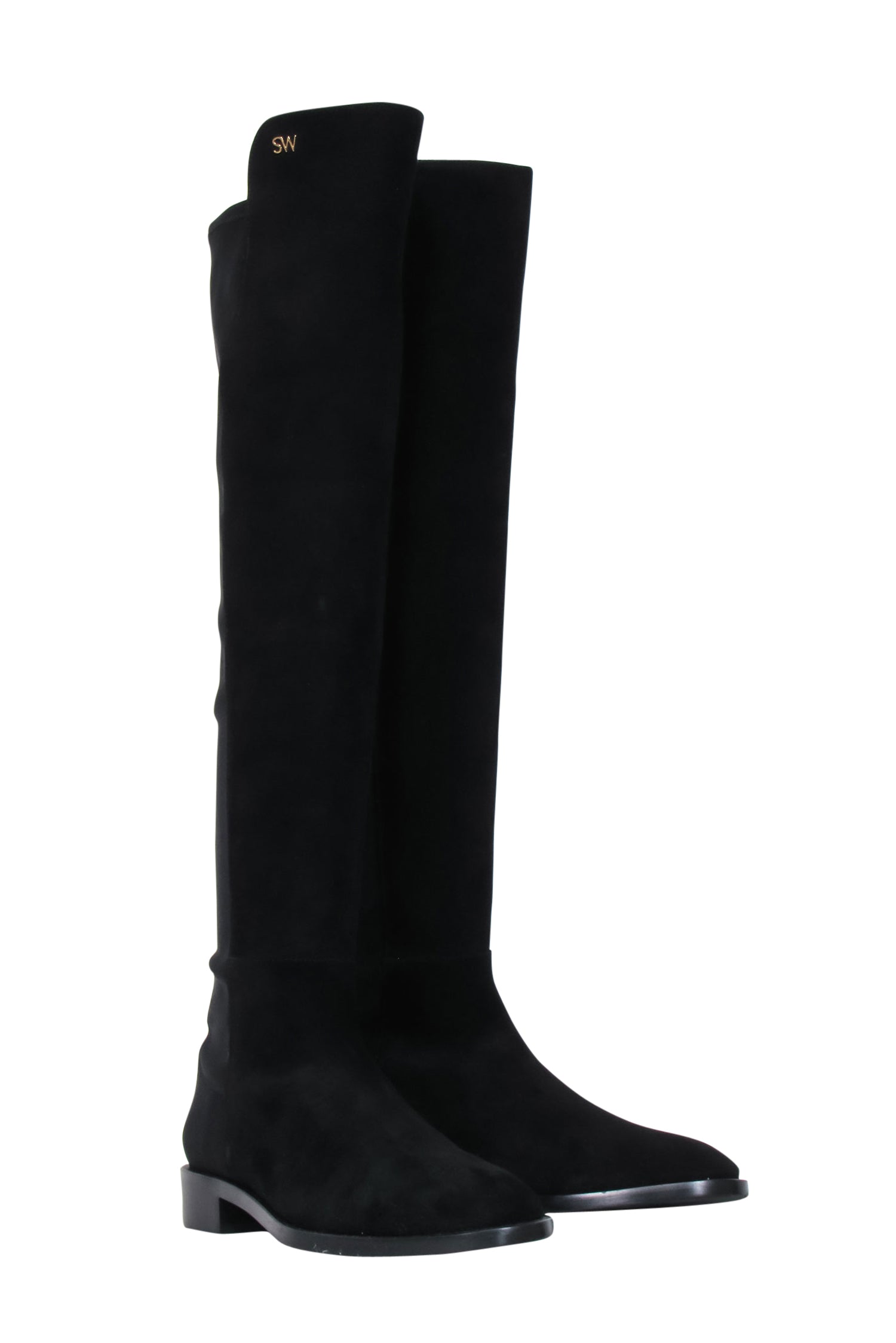 Stuart Weitzman's Gorgeous Black Suede 5050 Tall Boots - Size 10.5