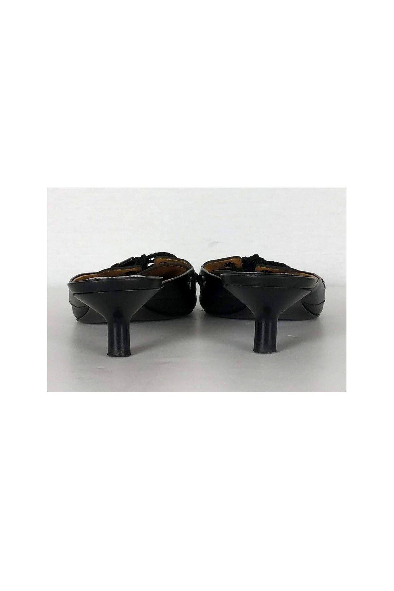 Tod's Stylish Black Pointed Loafer Mules - Size 10! Grab Yours Now!